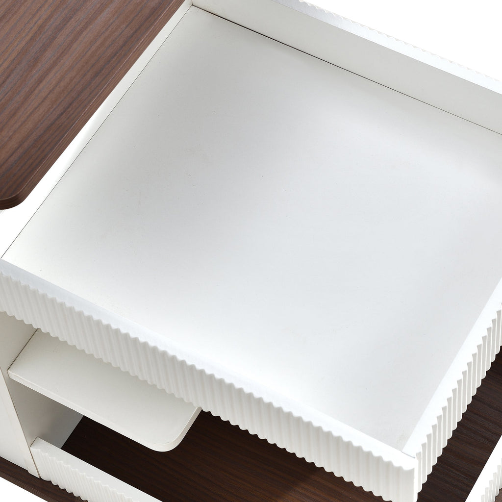 Modern Multifunctional Adjustable End Table with Wheels