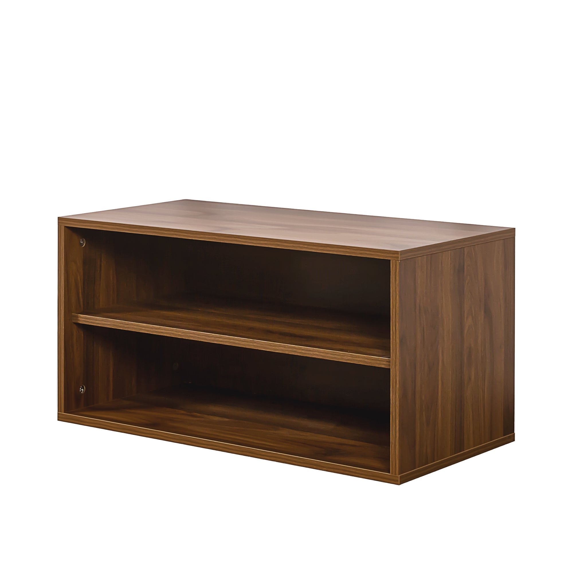 Walnut Stackable Mounted Storage Cabinet+ Glass Option