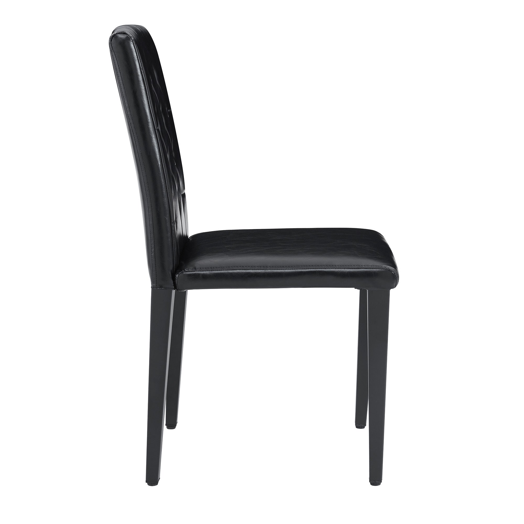 35 Inches Black PU Dining Chairs (Set of 4)