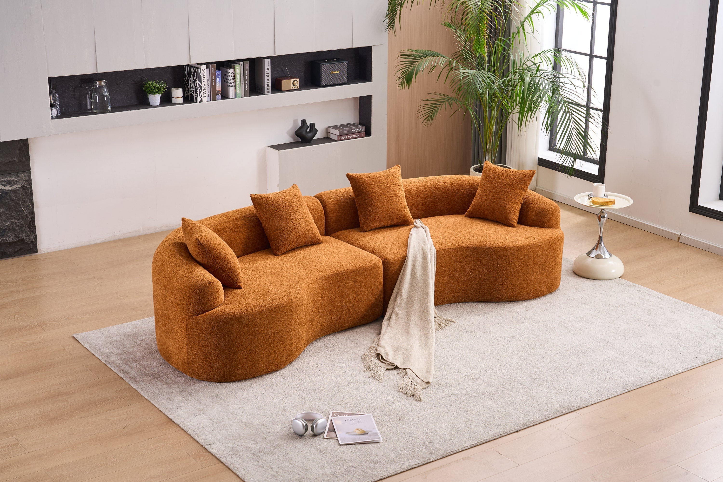 30D High-Density Sponge Sectional Couch for Living Room