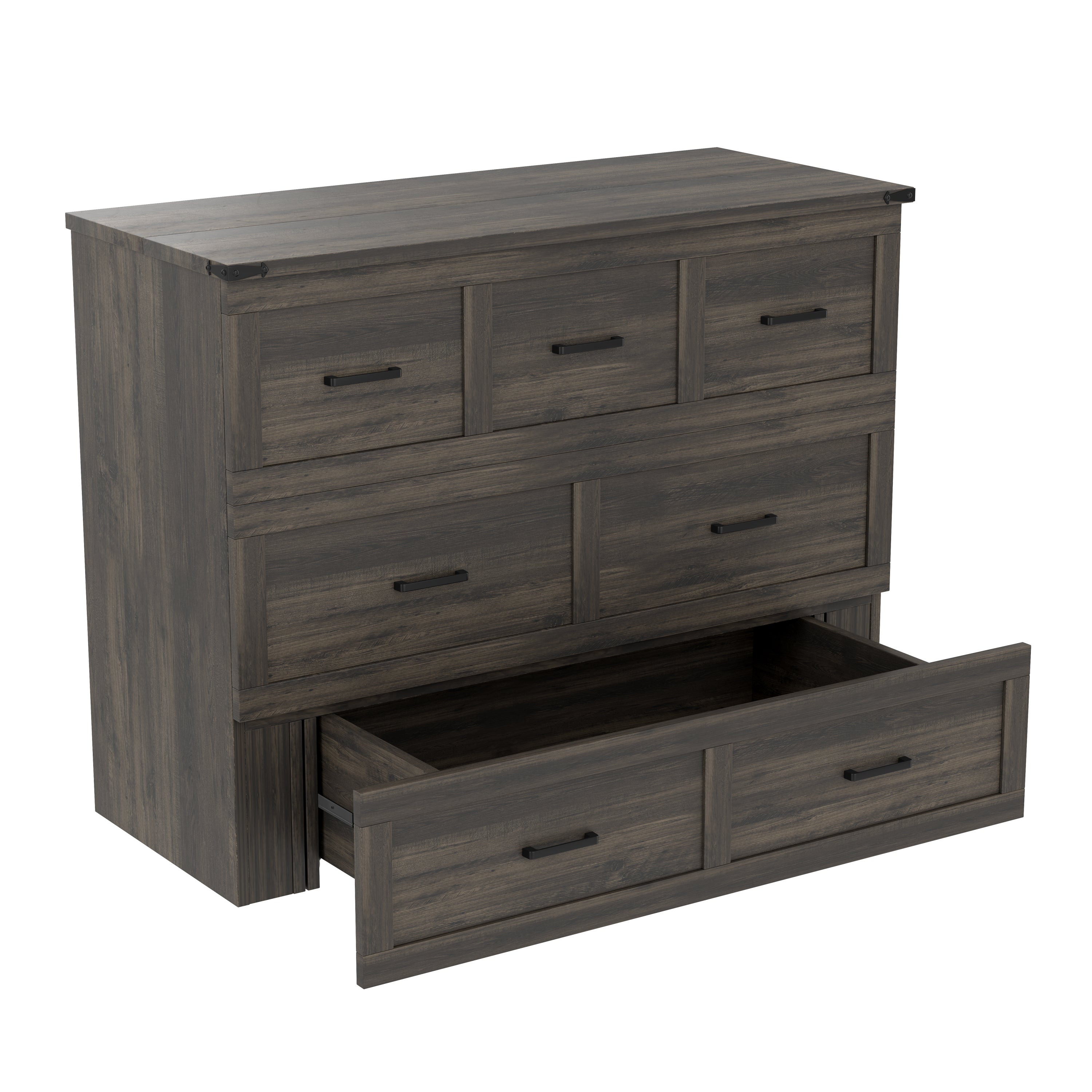Murphy Bed Cabinet Full Size with Charging Station