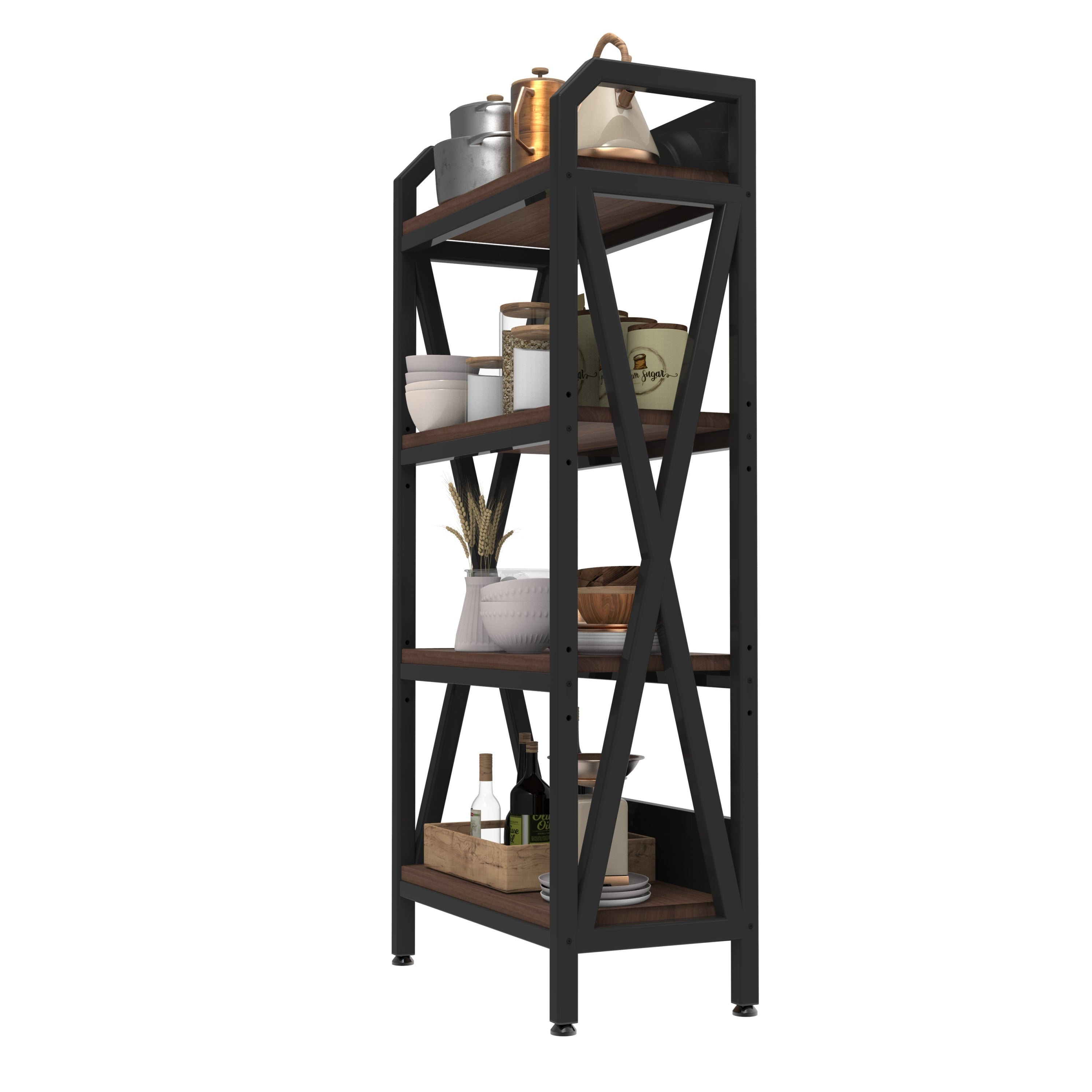 56.30'' Kitchen Rack 4-Level Storage Shelves