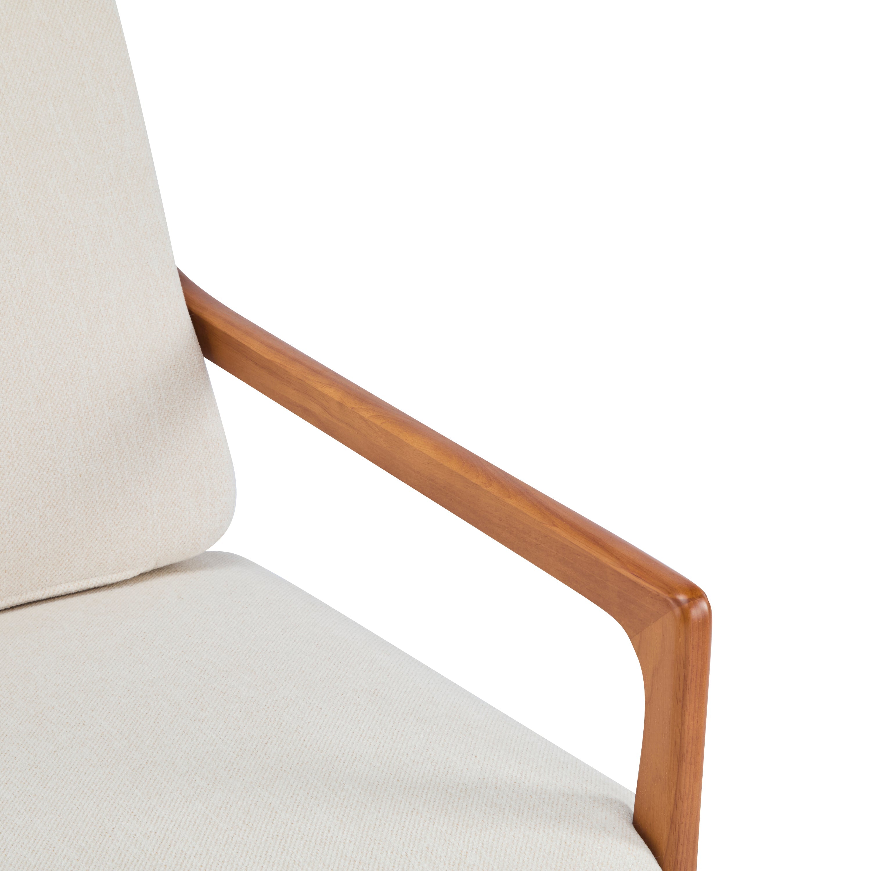 Modern Solid Wood Frame Ergonomic Accent Armchair with High Back