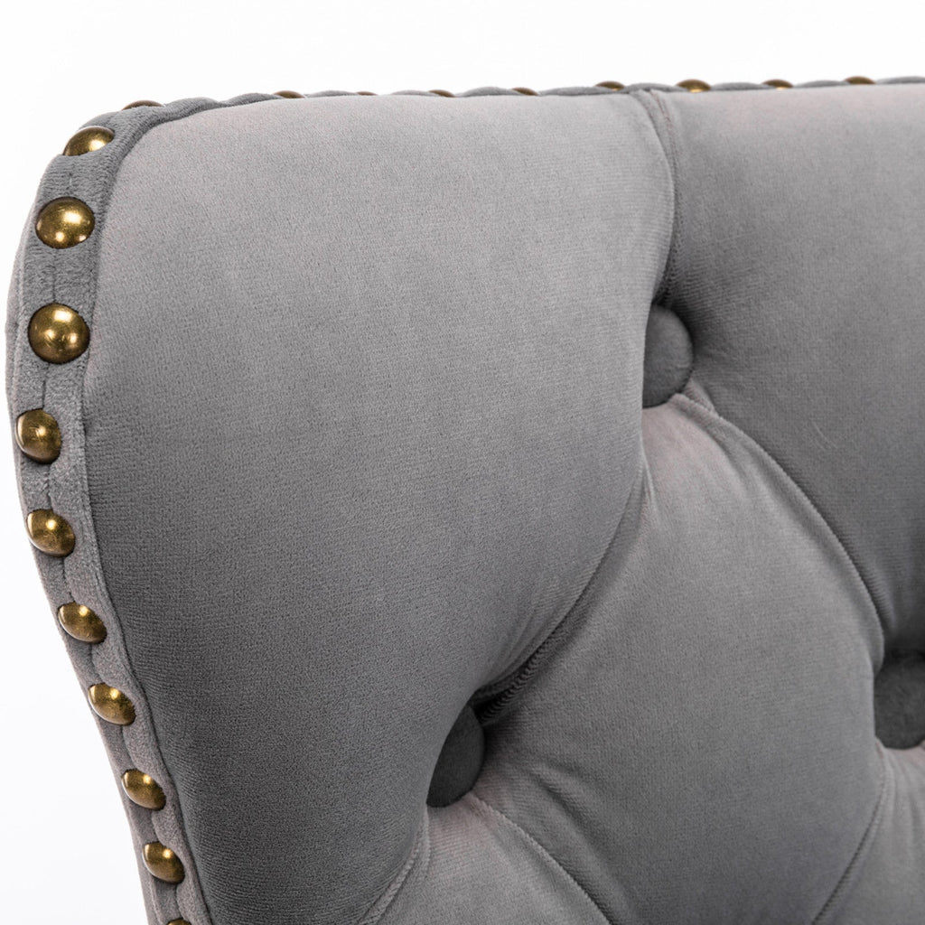 Modern Swivel Velvet Barstools Adjusatble Seat (Set of 2)