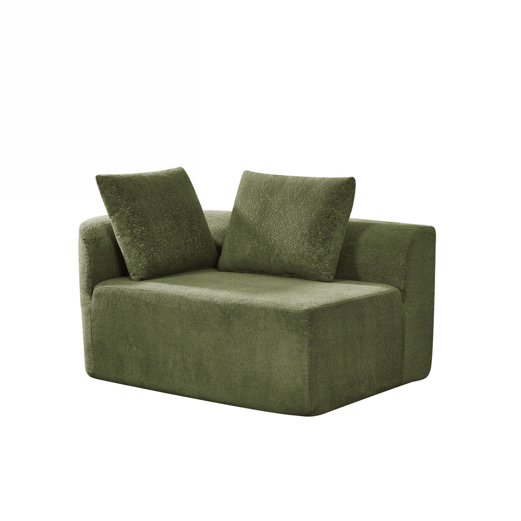 116' Modern Curved Sectional Sofa for Living Room