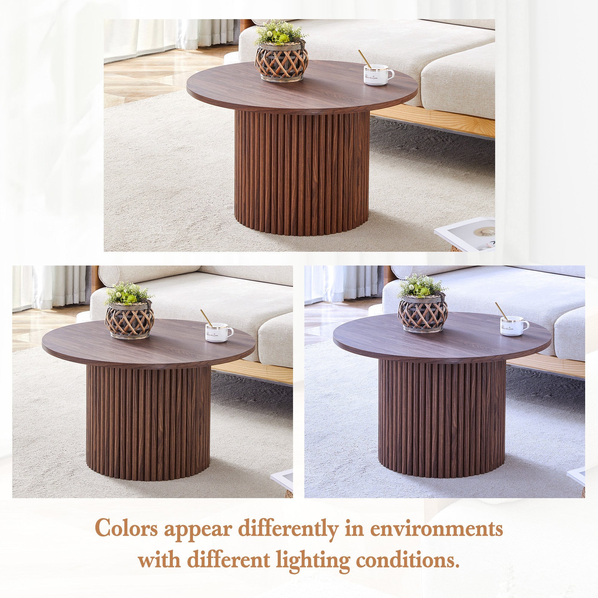 Modern MDF Material Circular Coffee Table