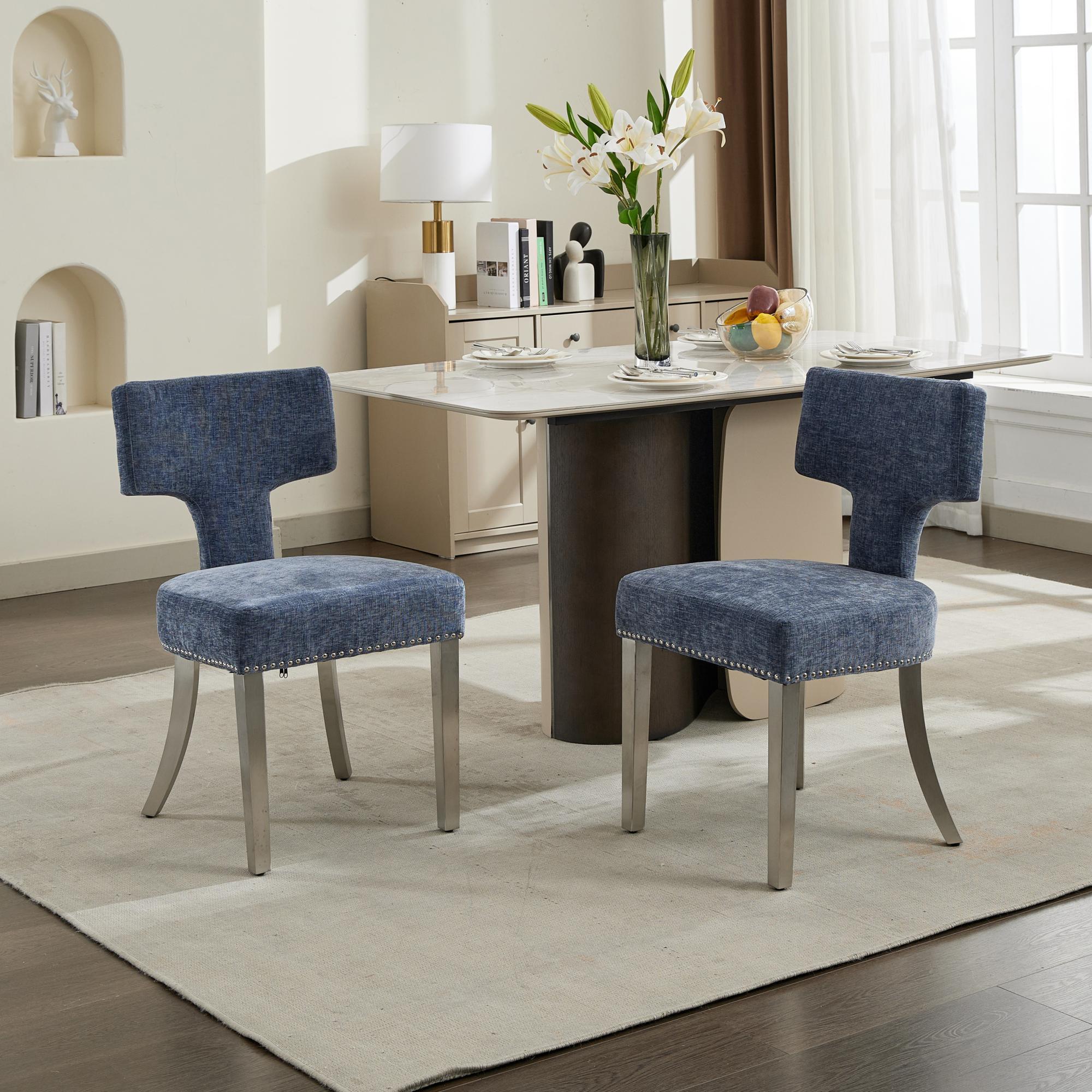 Mid Century Modern Dining Chairs  (Set of 2)