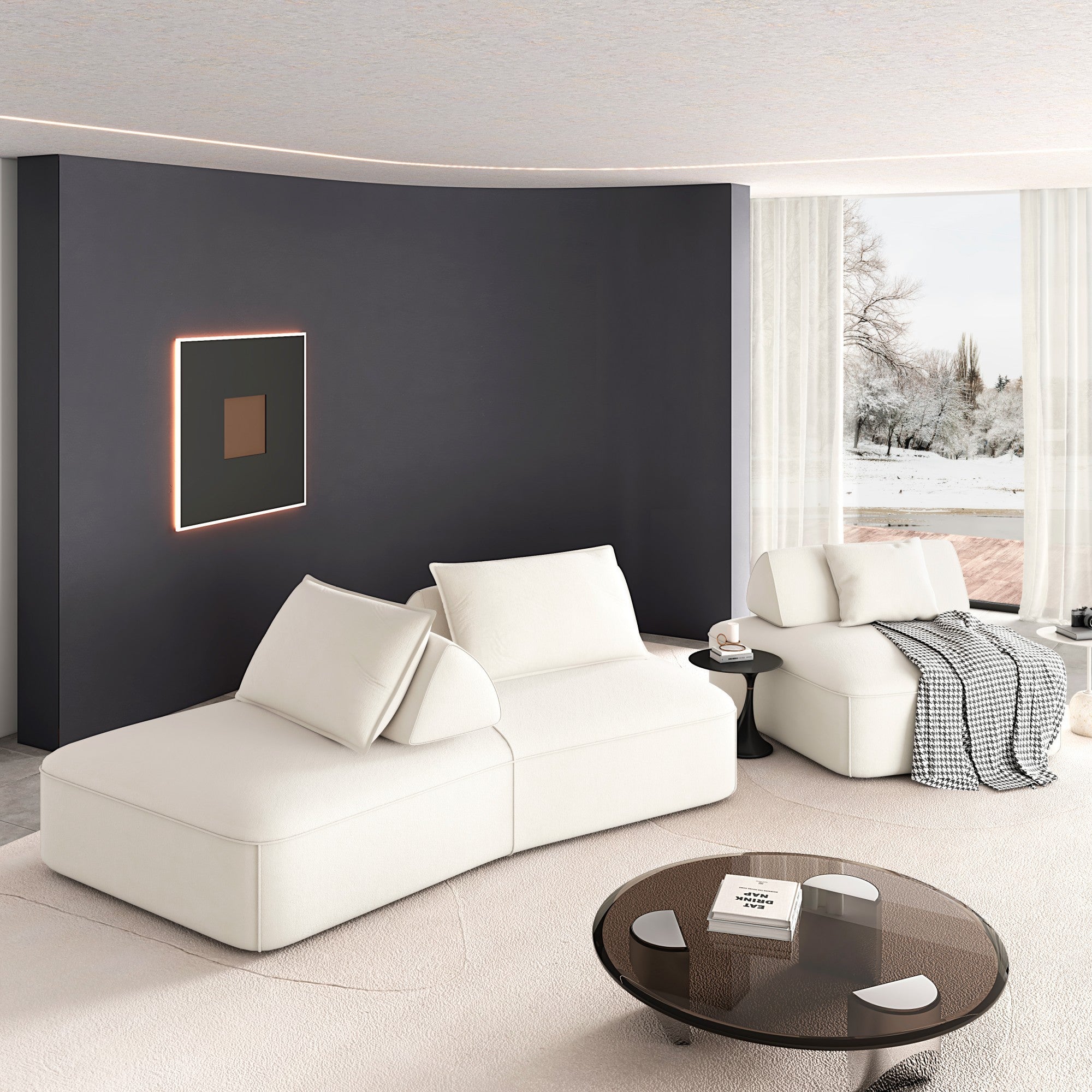Modern Light Luxury Oversized Modular Sectional Sofa Set