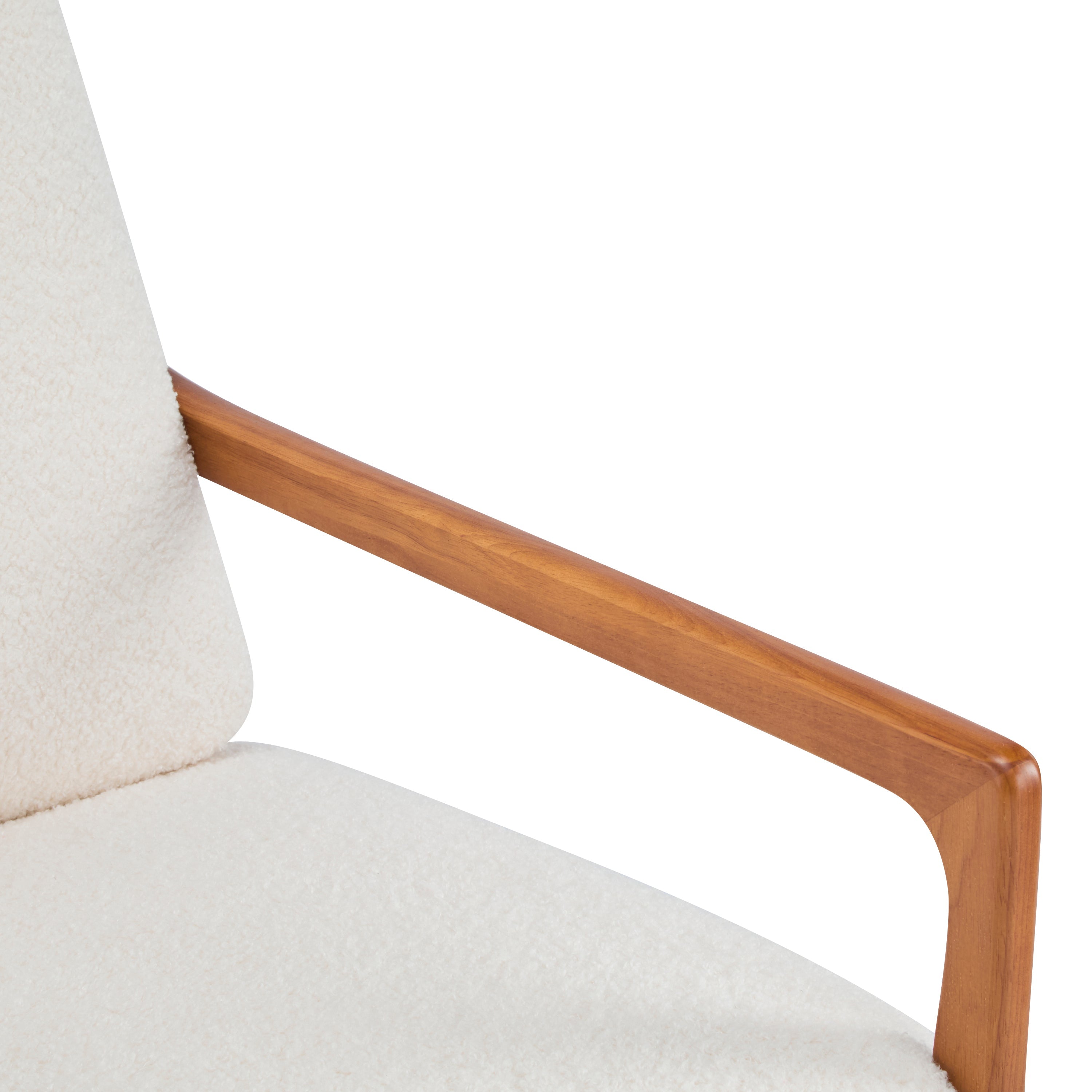 Modern Solid Wood Frame Ergonomic Accent Armchair with High Back