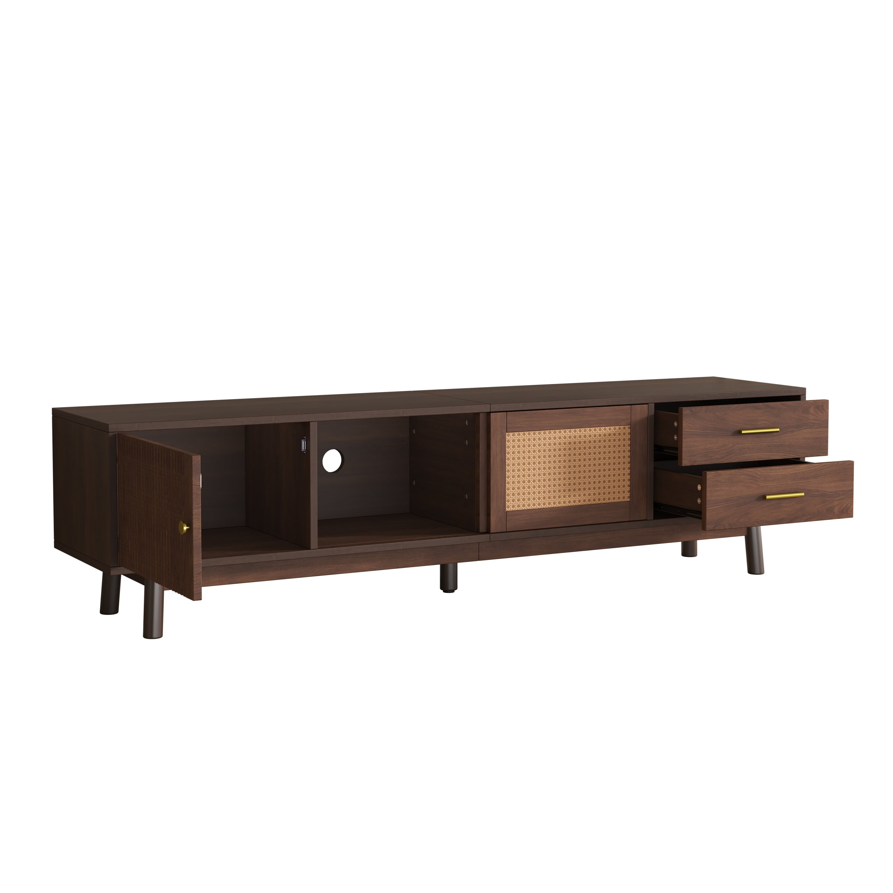 Mid Century Modern TV Stand for 80' TVs