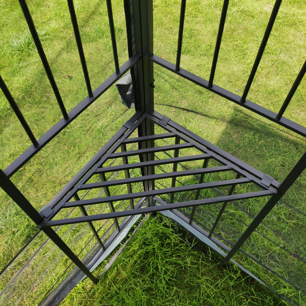 Patio Gazebo Tent with Ventilated Double Roof and Mosquito Net for Backyard or Garden