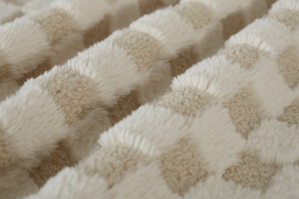 Classic Diamond Pattern Fabric Paired with Elegant Scroll Arms