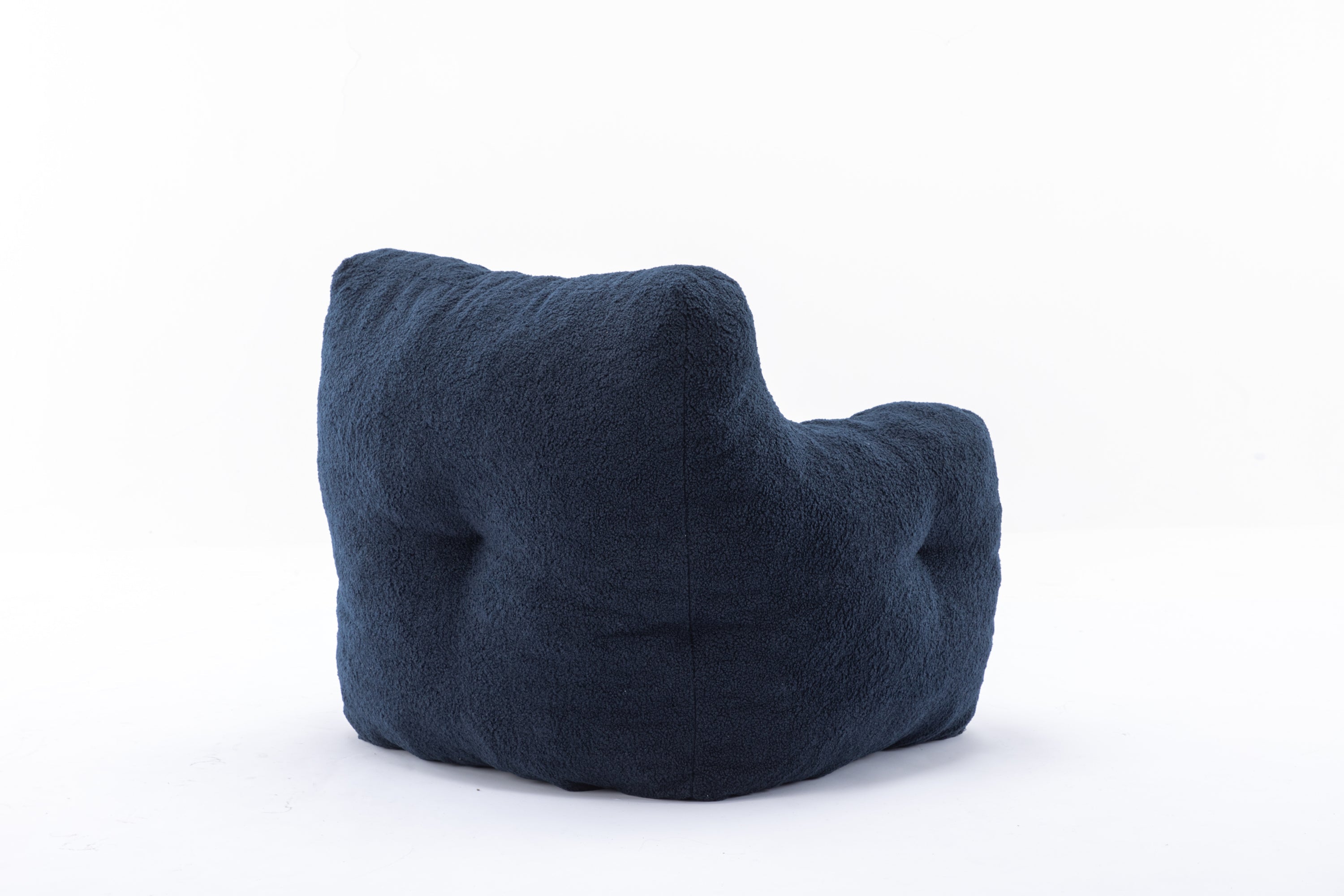 Teddy Fabric Tufted Foam Bean Bag Chair with Memory Sponge