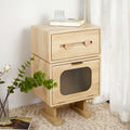 Rotating Robot Side Table with Storage