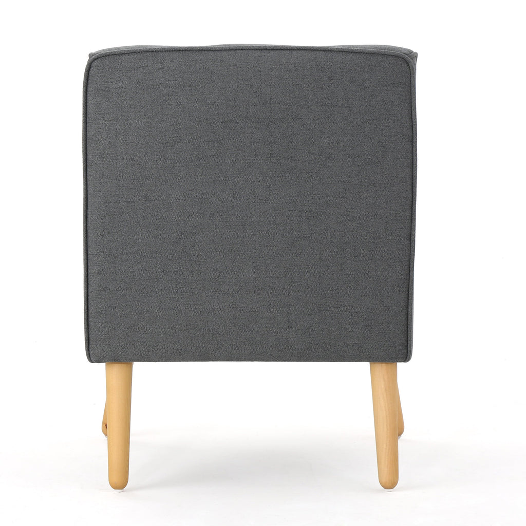 Mid-Century Modern Arm Chair with Tufted Back