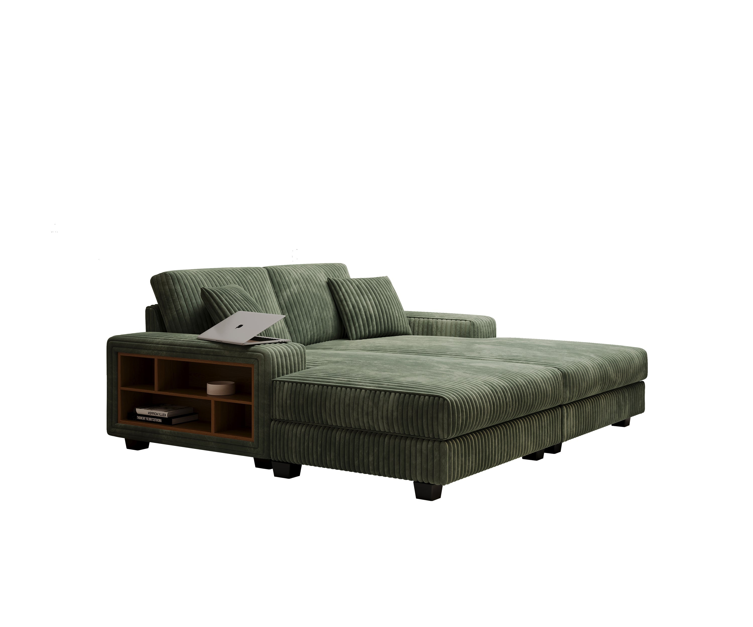 Convertible Sleeper Sectional Sofa with Storage