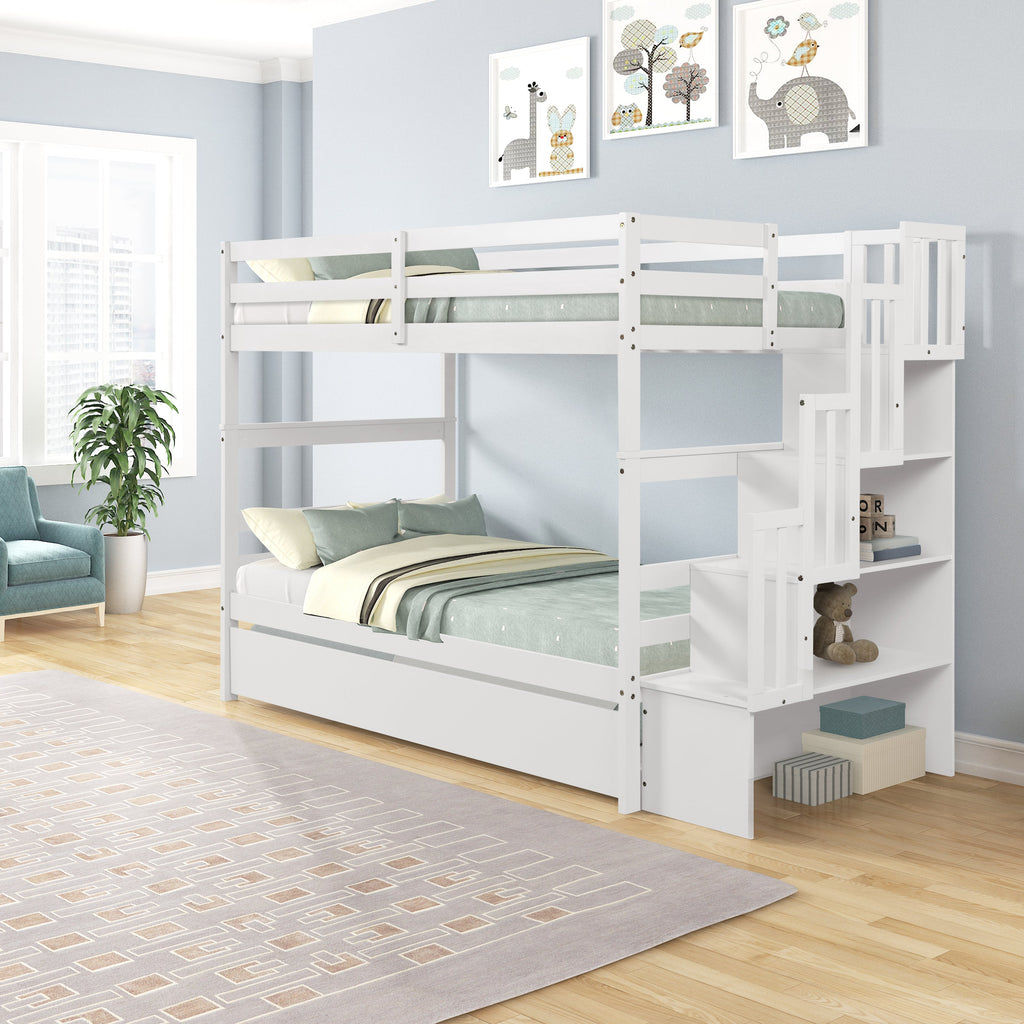 Twin over Twin Bunk Beds with Twin Trundle