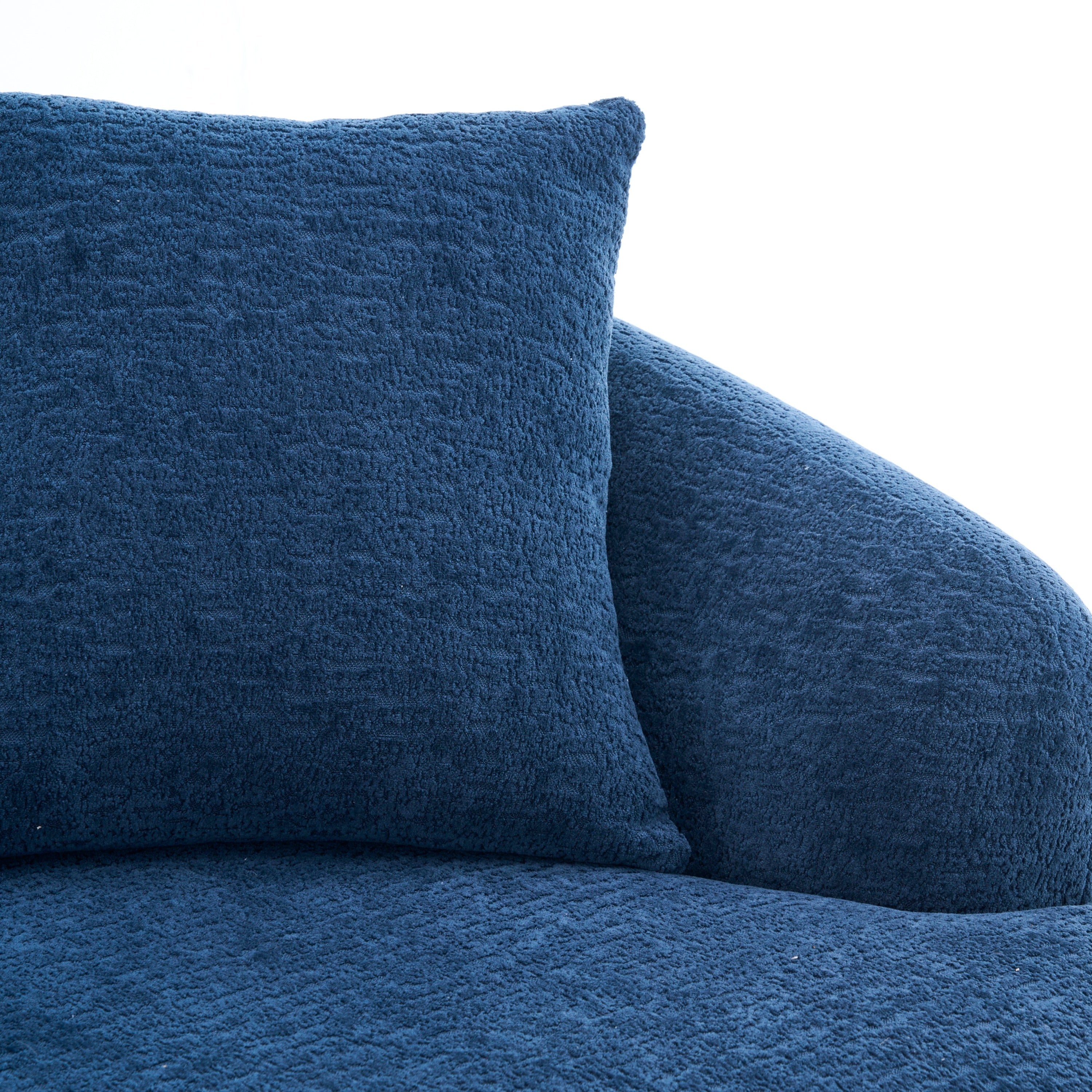Boneless L-Shape Sectional Sofa with Curved Chaise