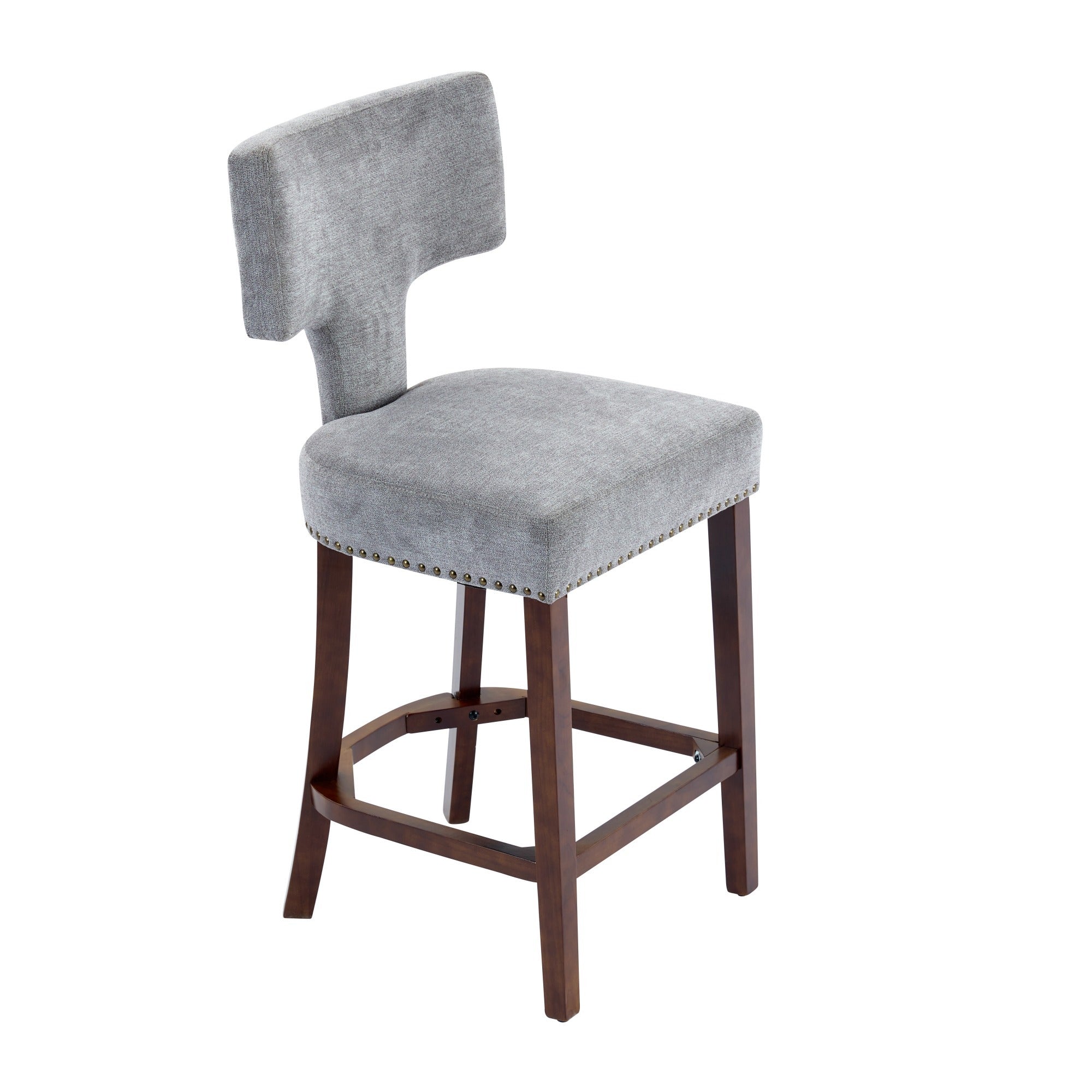 Mid Century Modern Counter Height Bar Stools (Set of 2)