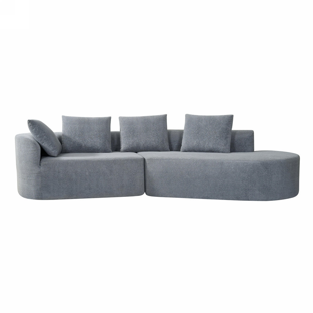 116' Modern Curved Sectional Sofa for Living Room