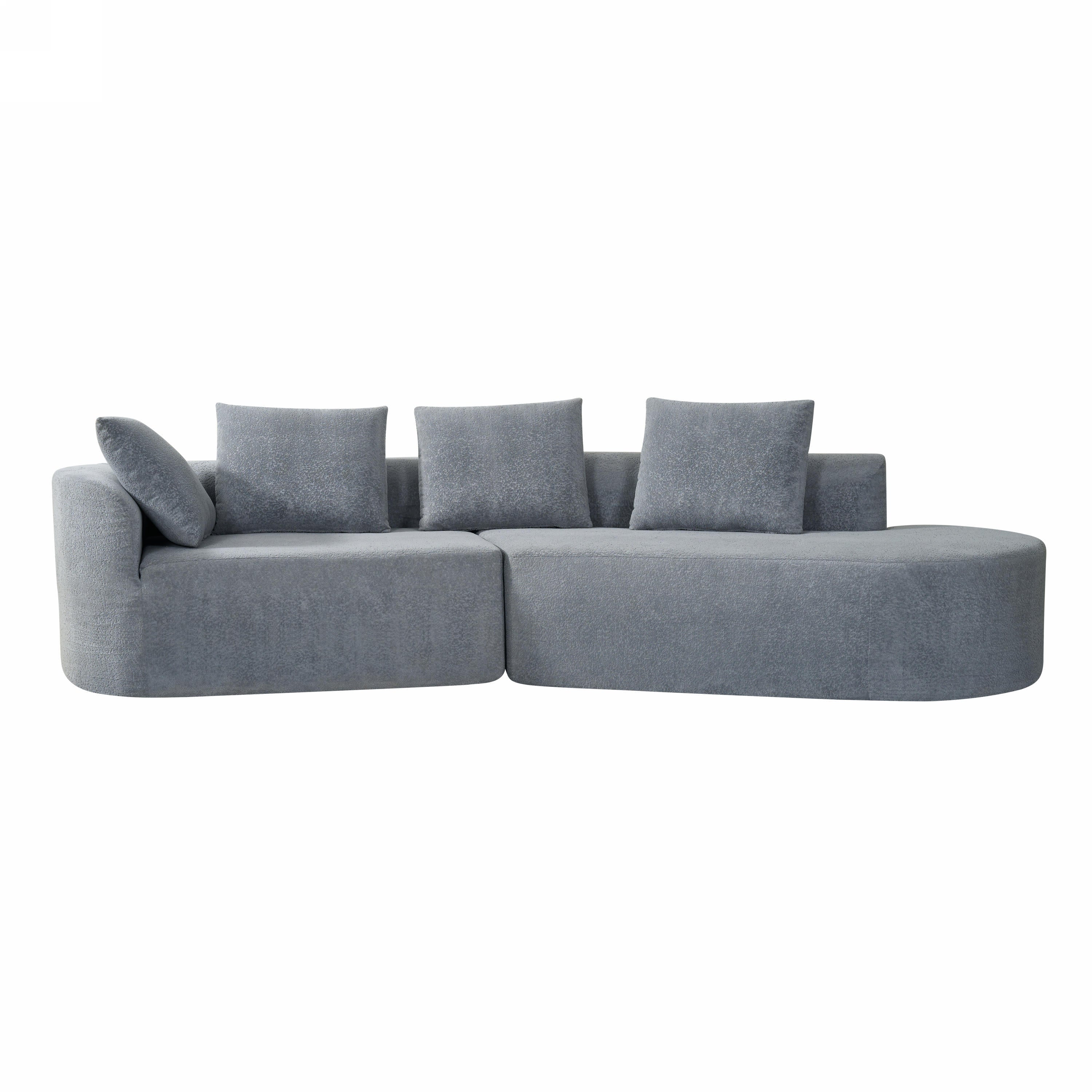 116' Modern Curved Sectional Sofa for Living Room