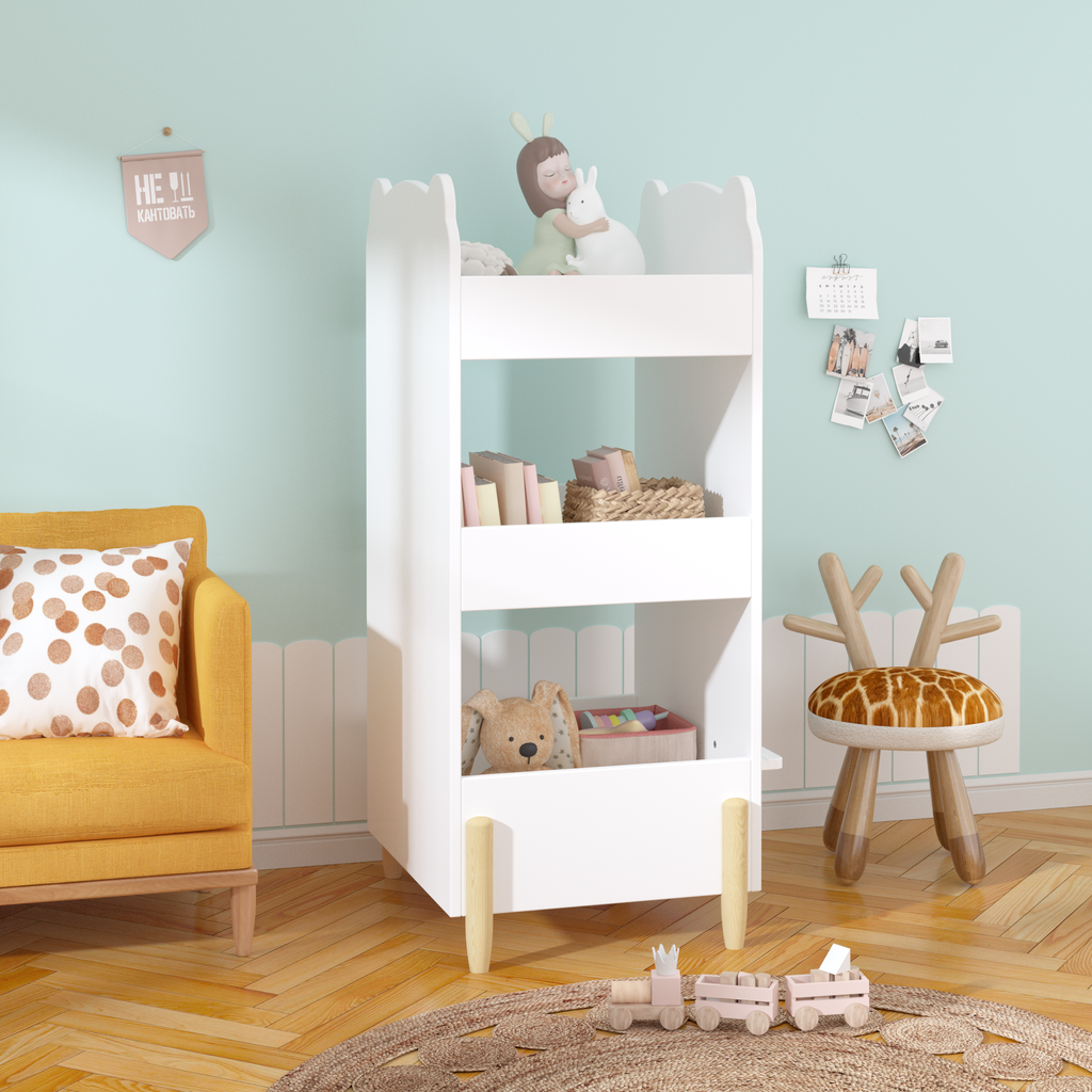 Kids Bookshelf with Chalkboard Side