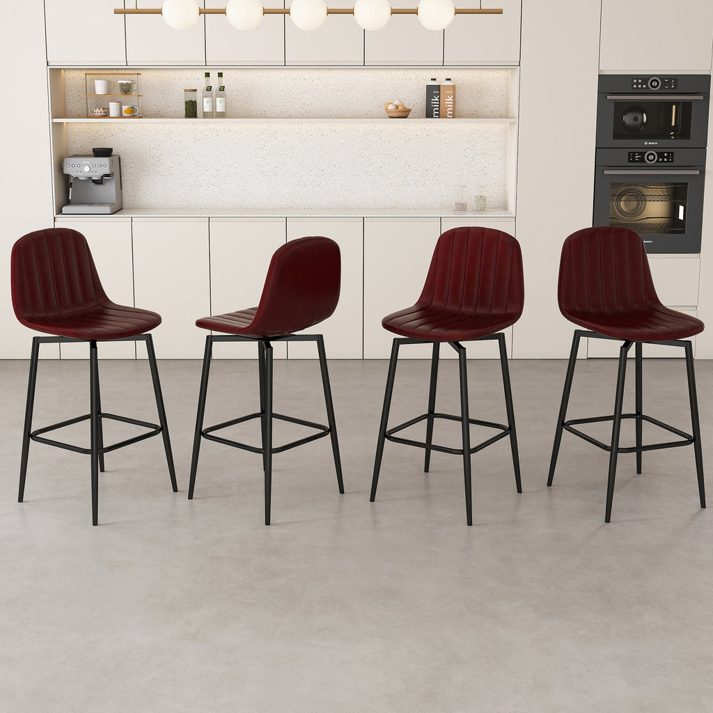 Modern Bar Stools with Swivel Mechanism (Set of 2)