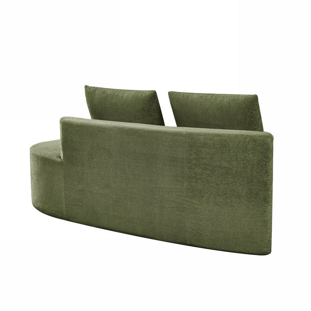 116' Modern Curved Sectional Sofa for Living Room