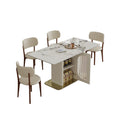 Modern 63' Dining Table Set with Storage
