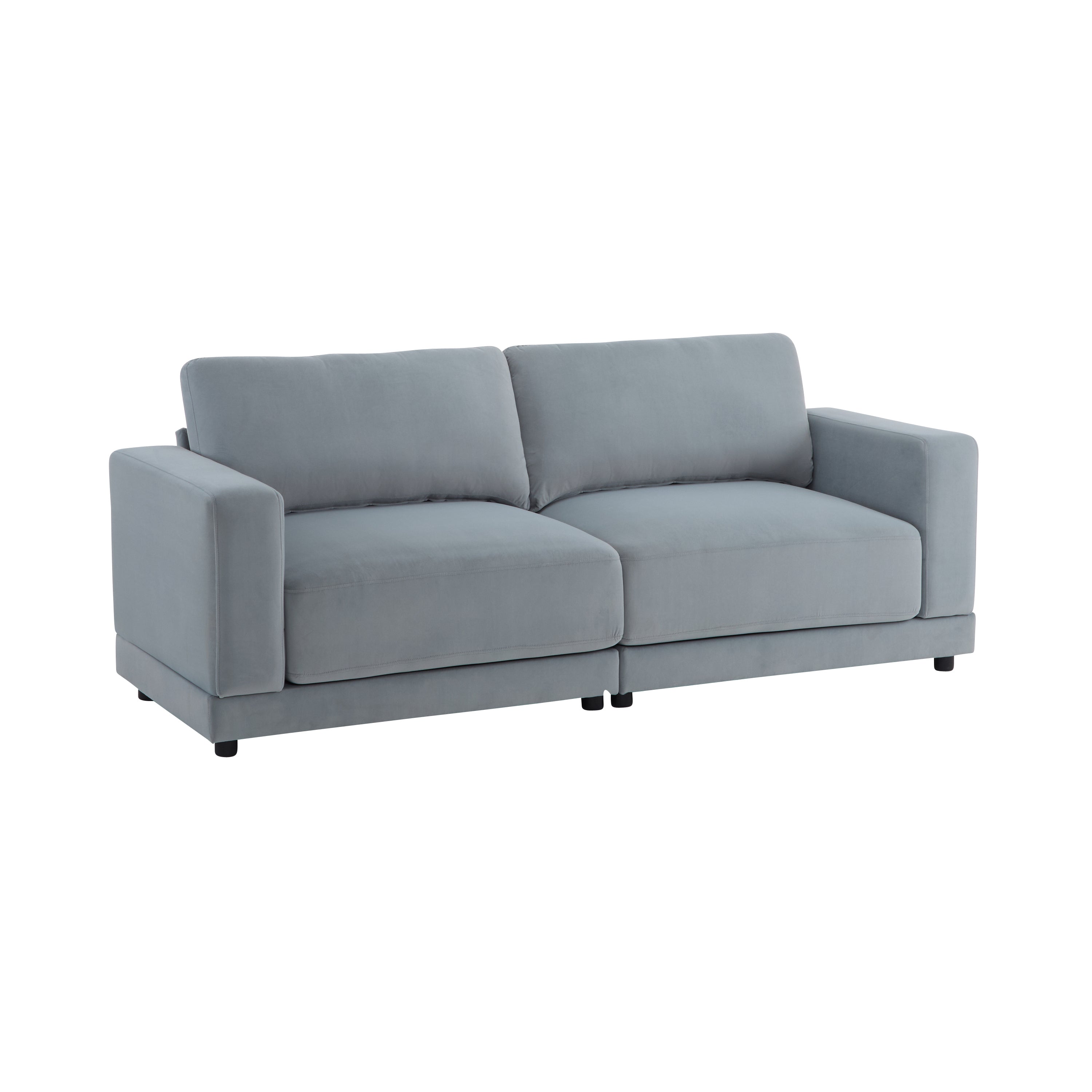 81'' Modern Square Arm Sofa with Soft Fabric Upholstery