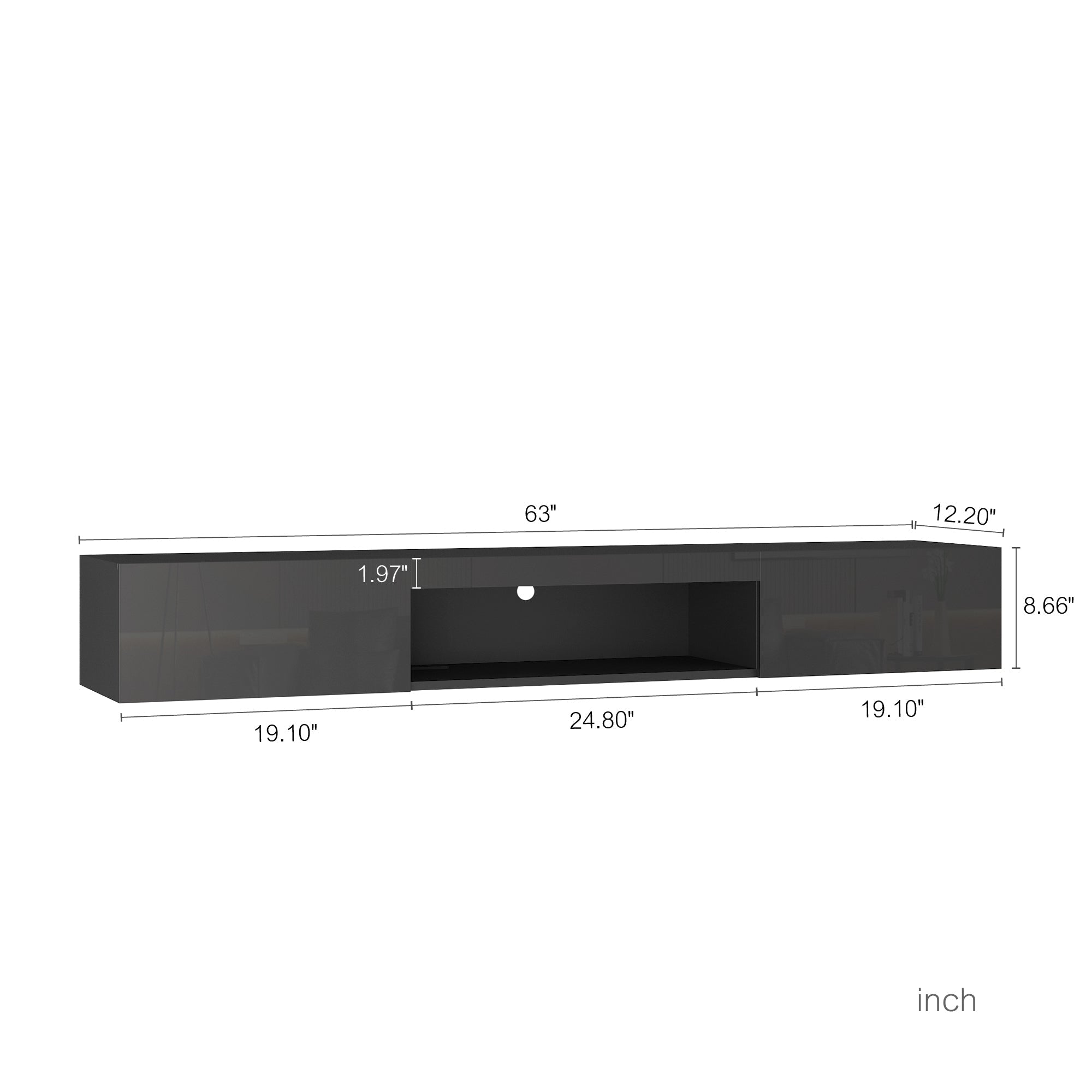 Modern Floating TV Stand Wall Mounted
