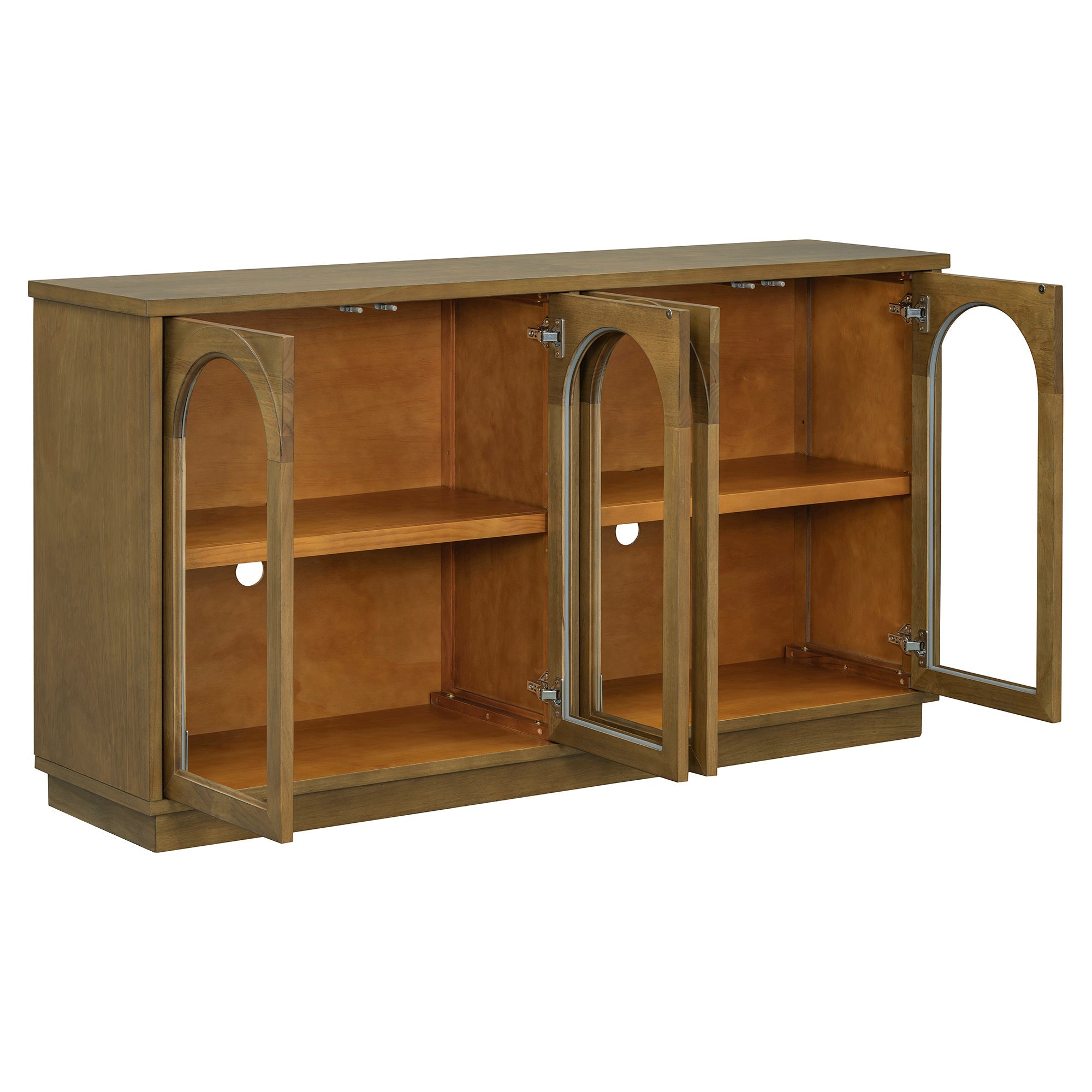 4-Door Large Arched Buffet  Storage Cabinet