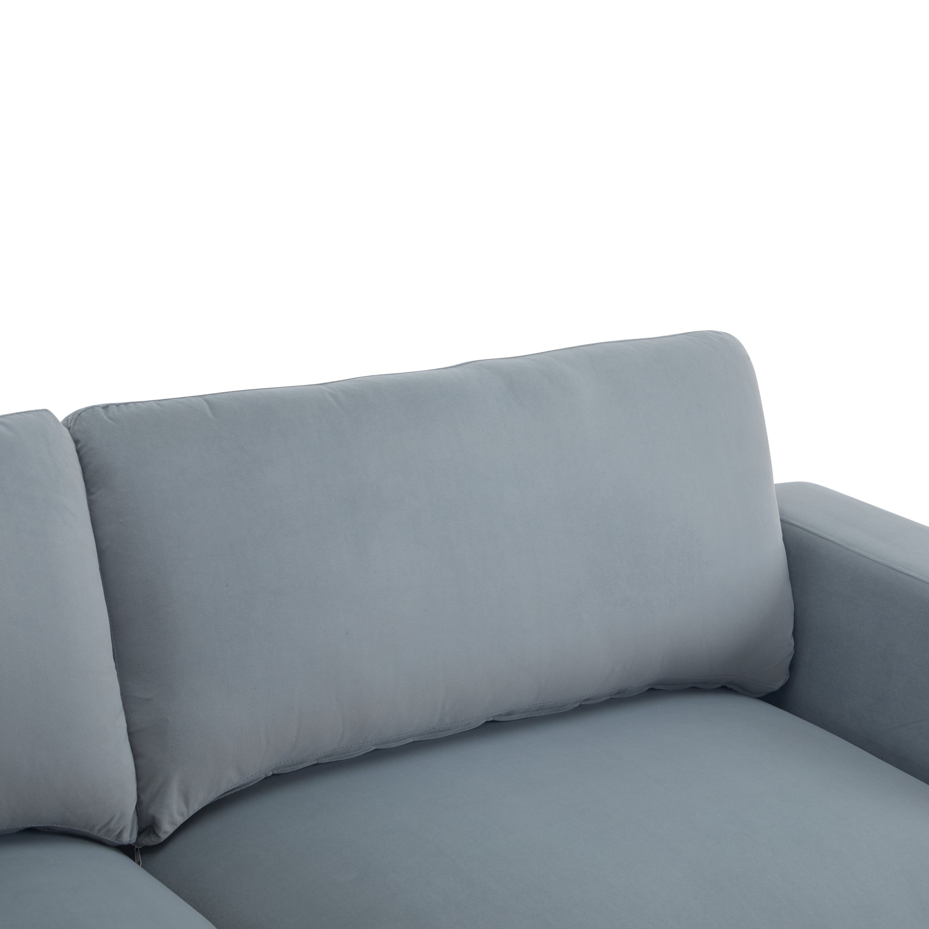 81'' Modern Square Arm Sofa with Soft Fabric Upholstery
