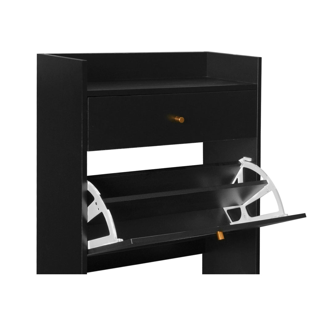 Rattan Drawer Shoe Rack for Entrance