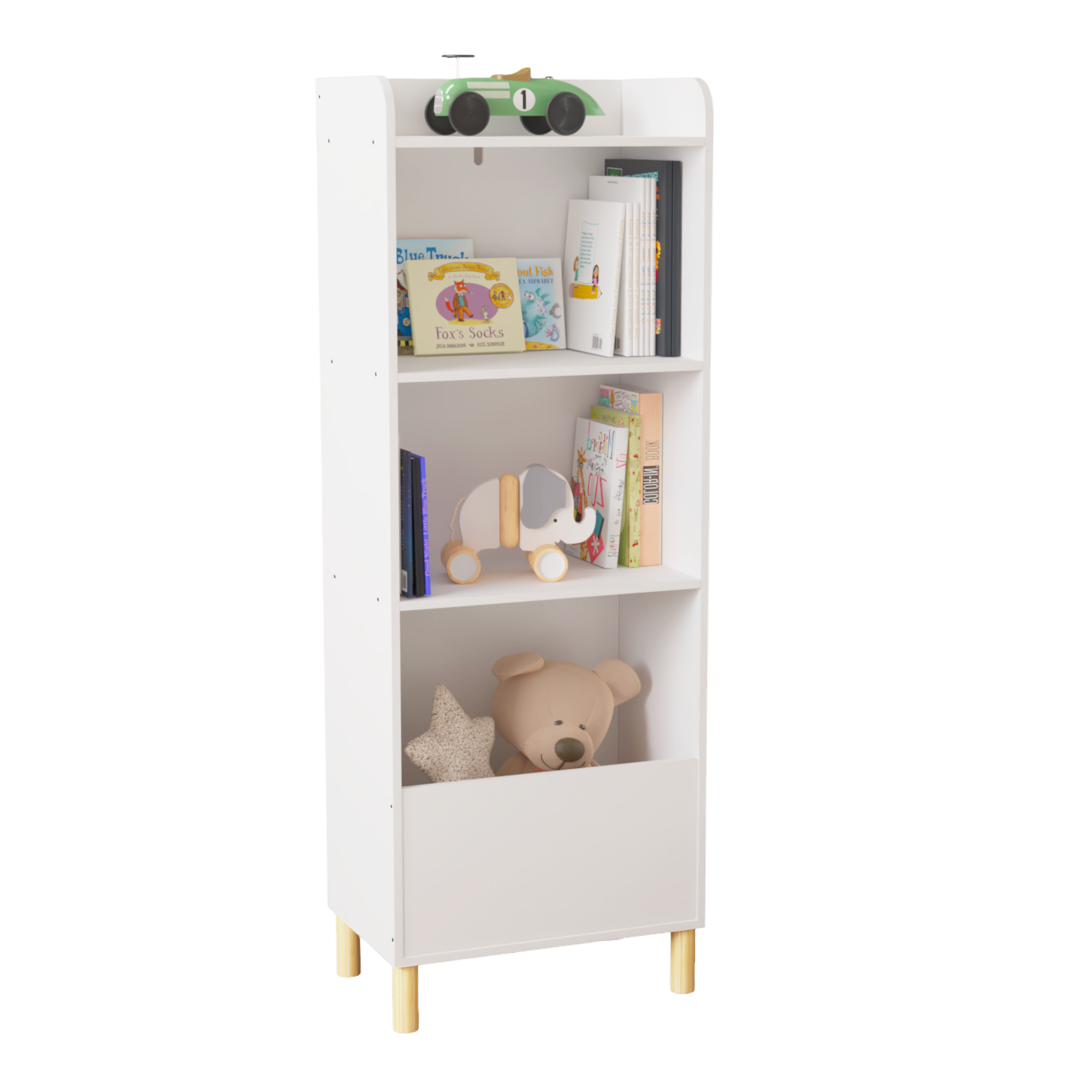 Kids 4-Tier Toy Storage Cabinet
