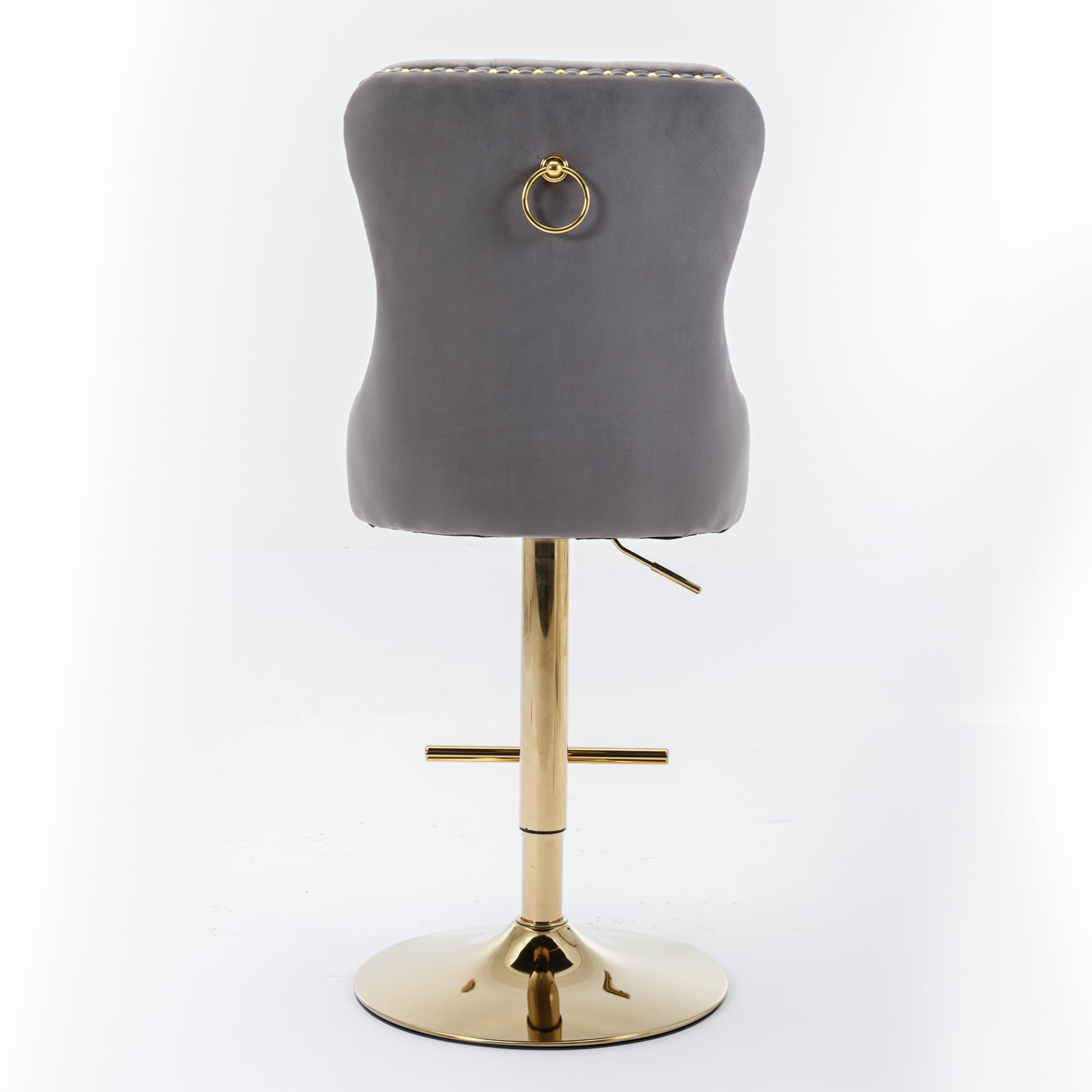 Modern Upholstered Velvet Bar Stools (Set of 2)