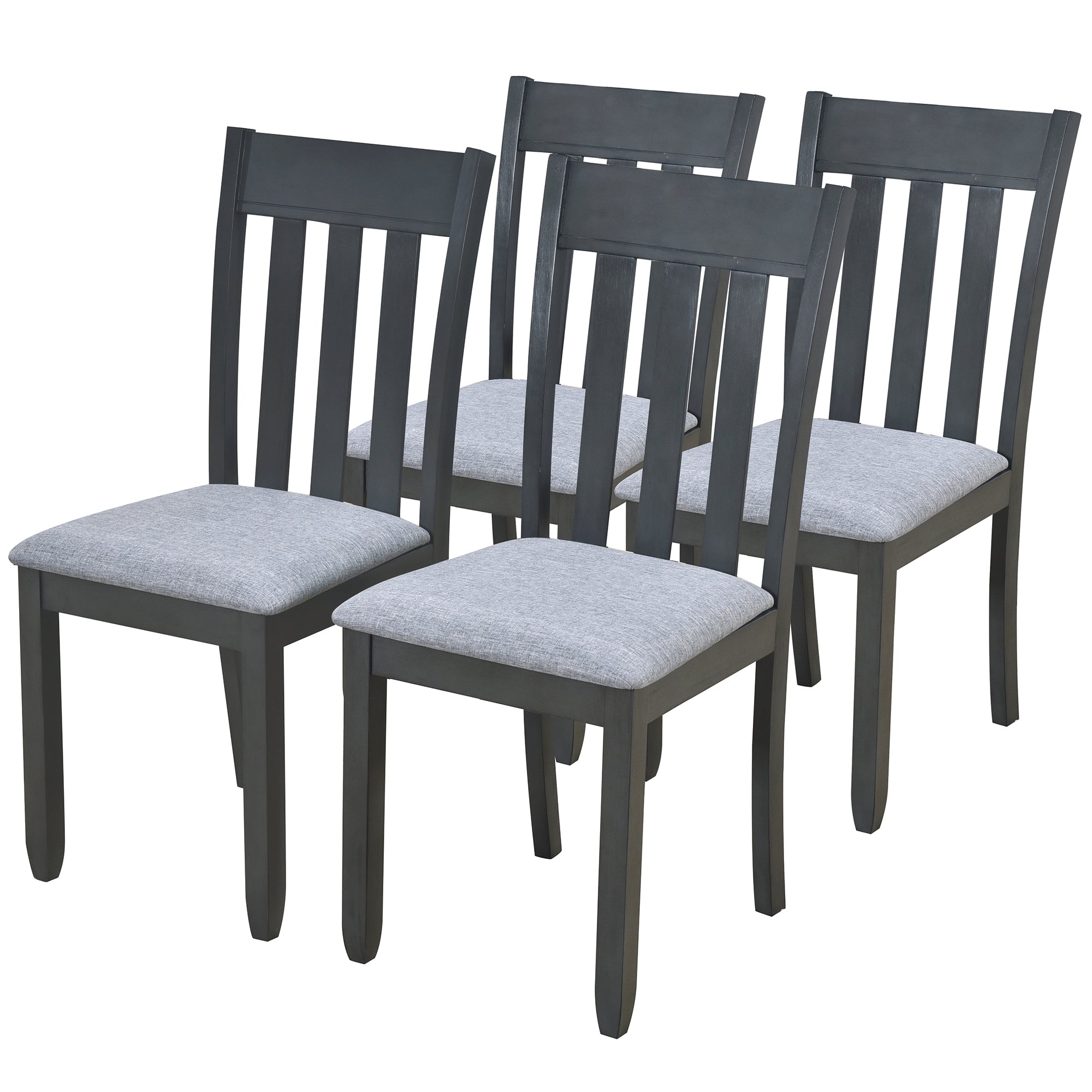 Modern Farmhouse 5-Piece Wood Dining Table Set