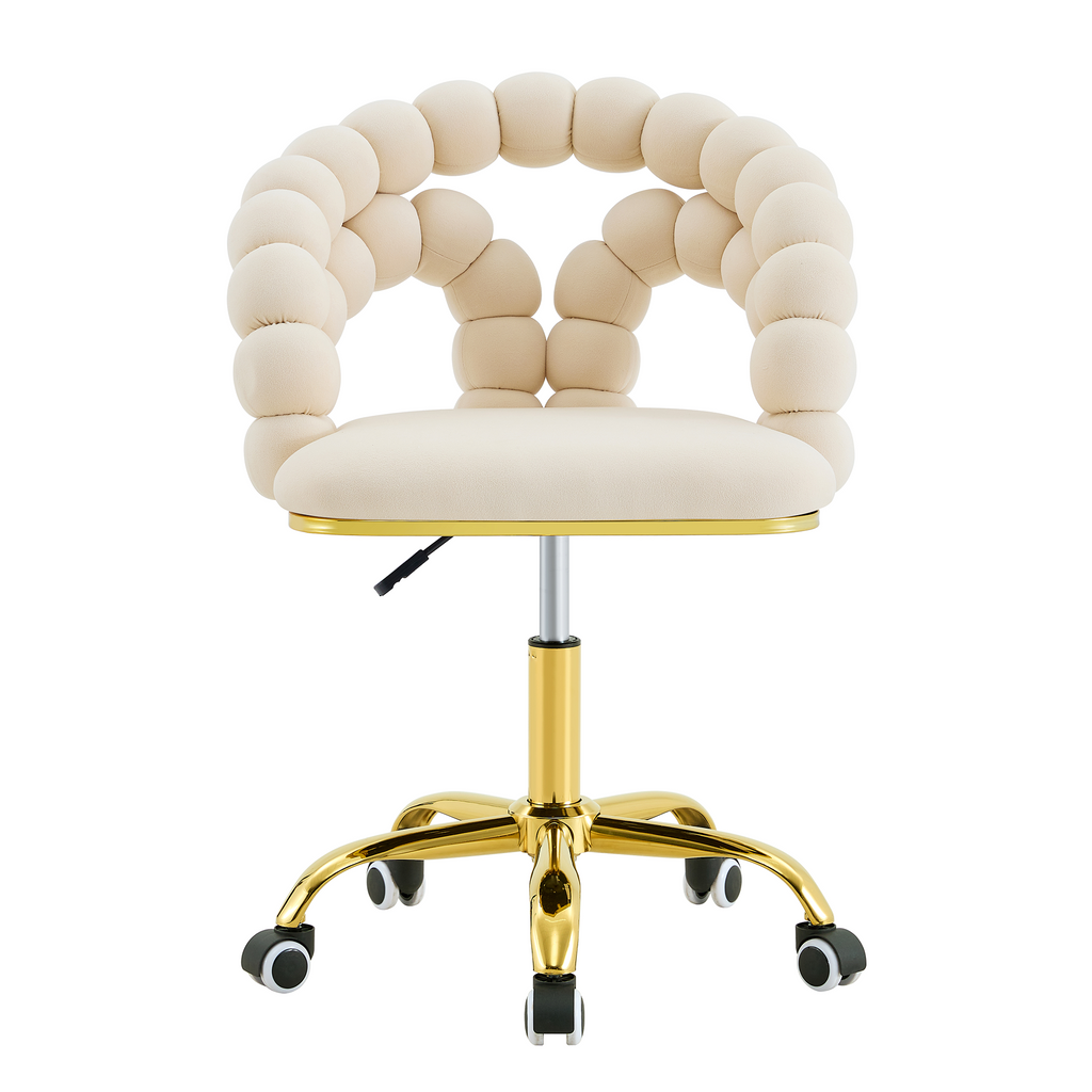 Coloful Modern Velvet Adjustable Swivel Desk Chair with Bubble Back