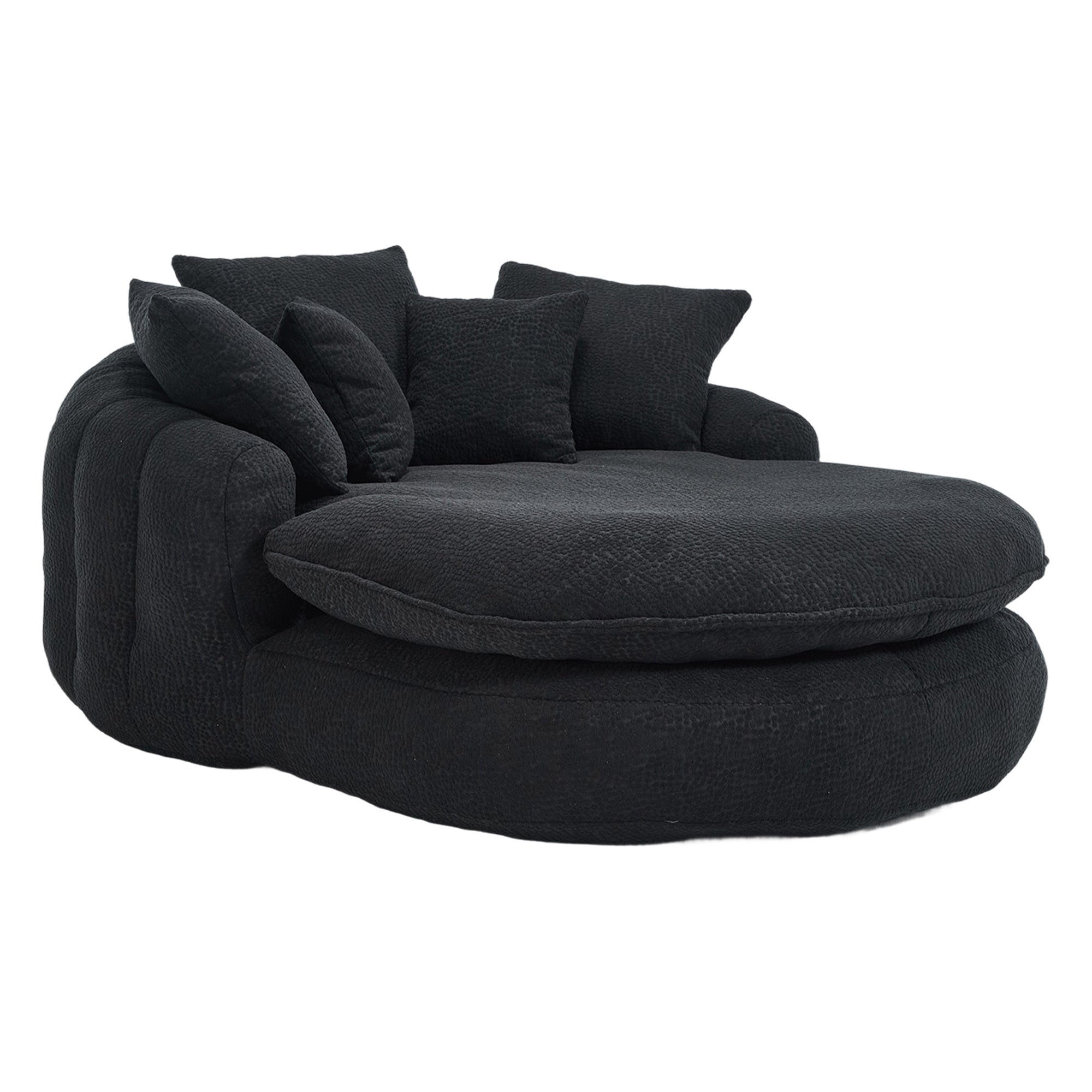Oversized Oval Upholstered Bean Bag Sofa