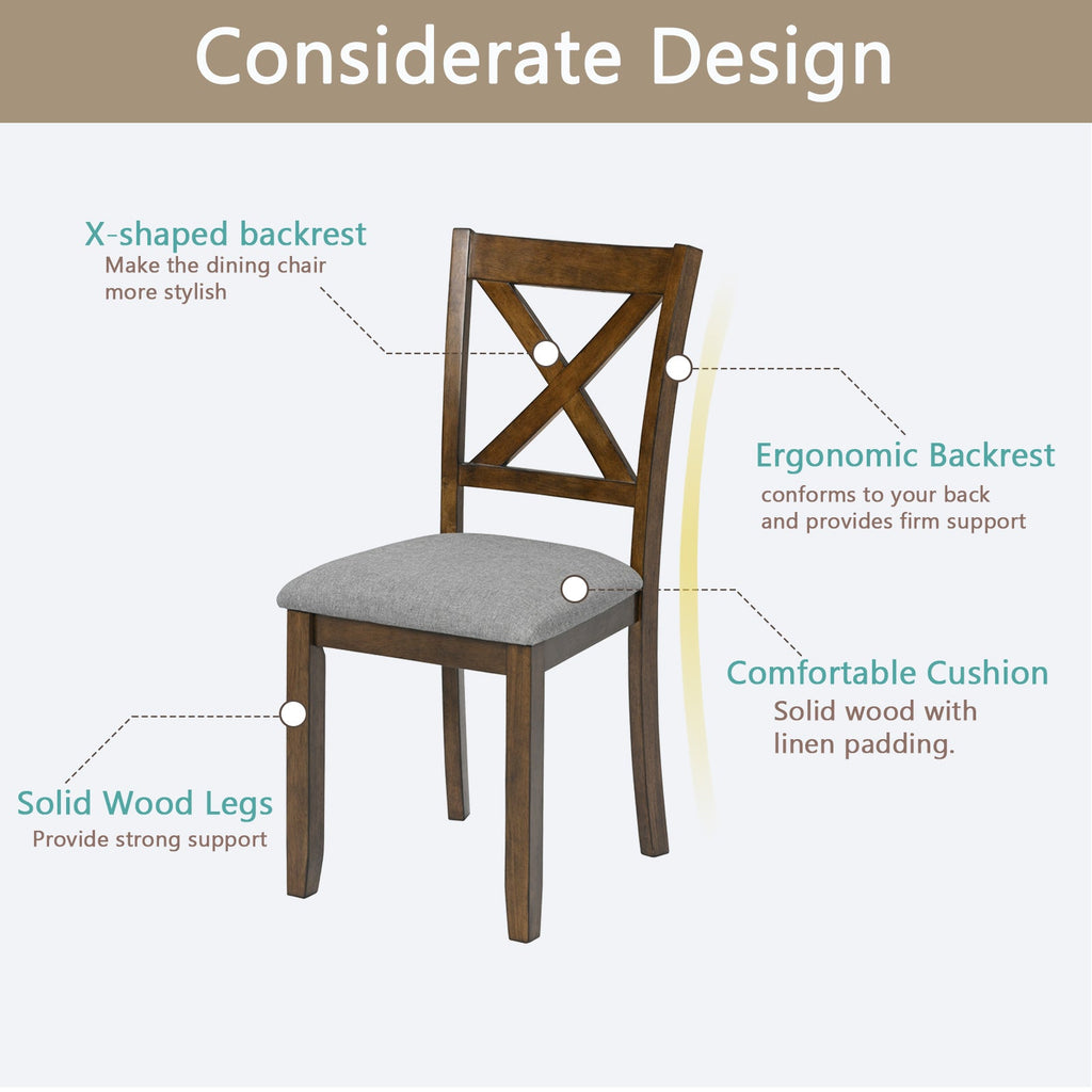 Kitchen Chair with Padded Seat (Set of 4)
