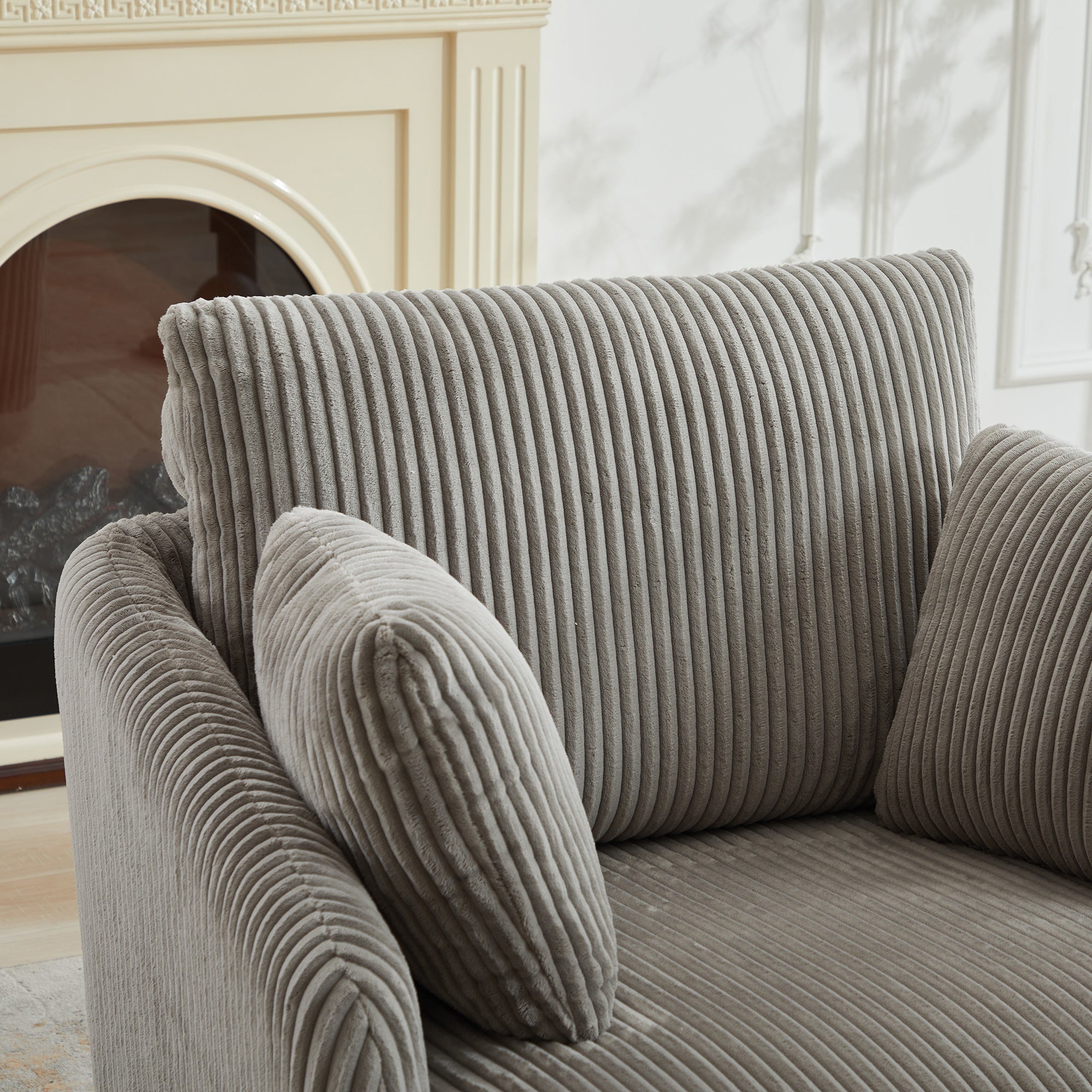 40.55'W Swivel Accent Sofa Chair with 2 Thorw Pillows