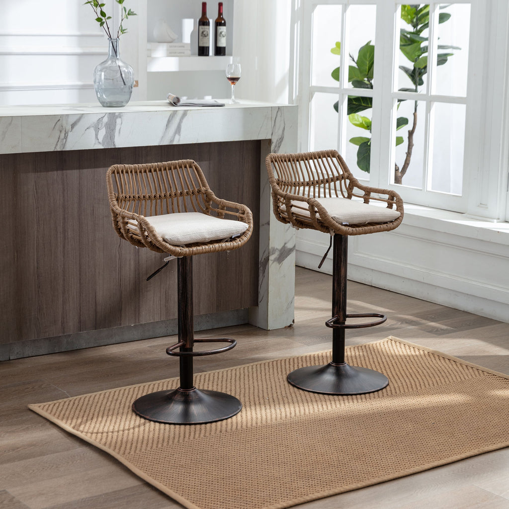 Modern Swivel Bar Stools (Set of 2)