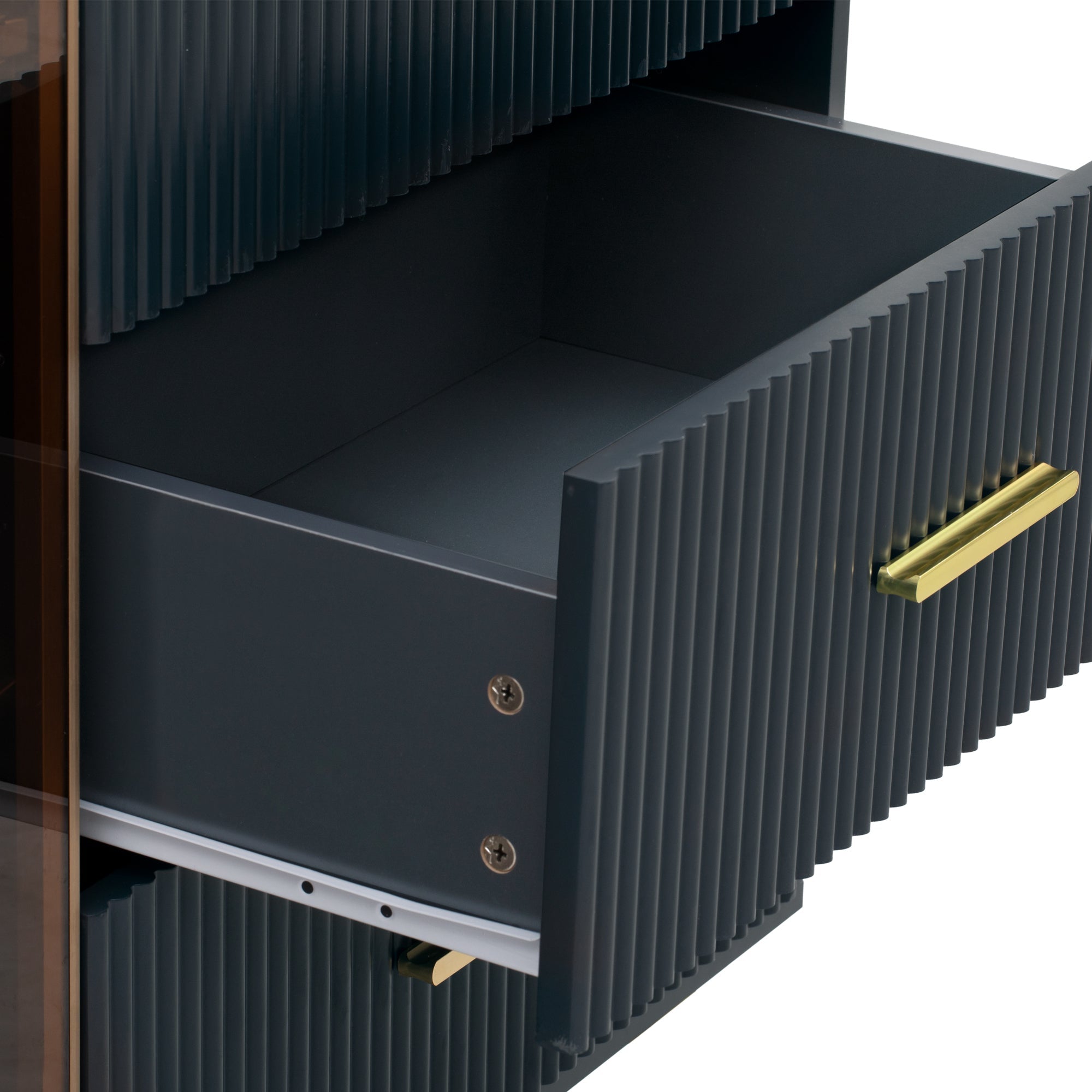 Modern Sideboard MDF Buffet Cabinet with Marble Sticker Tabletop
