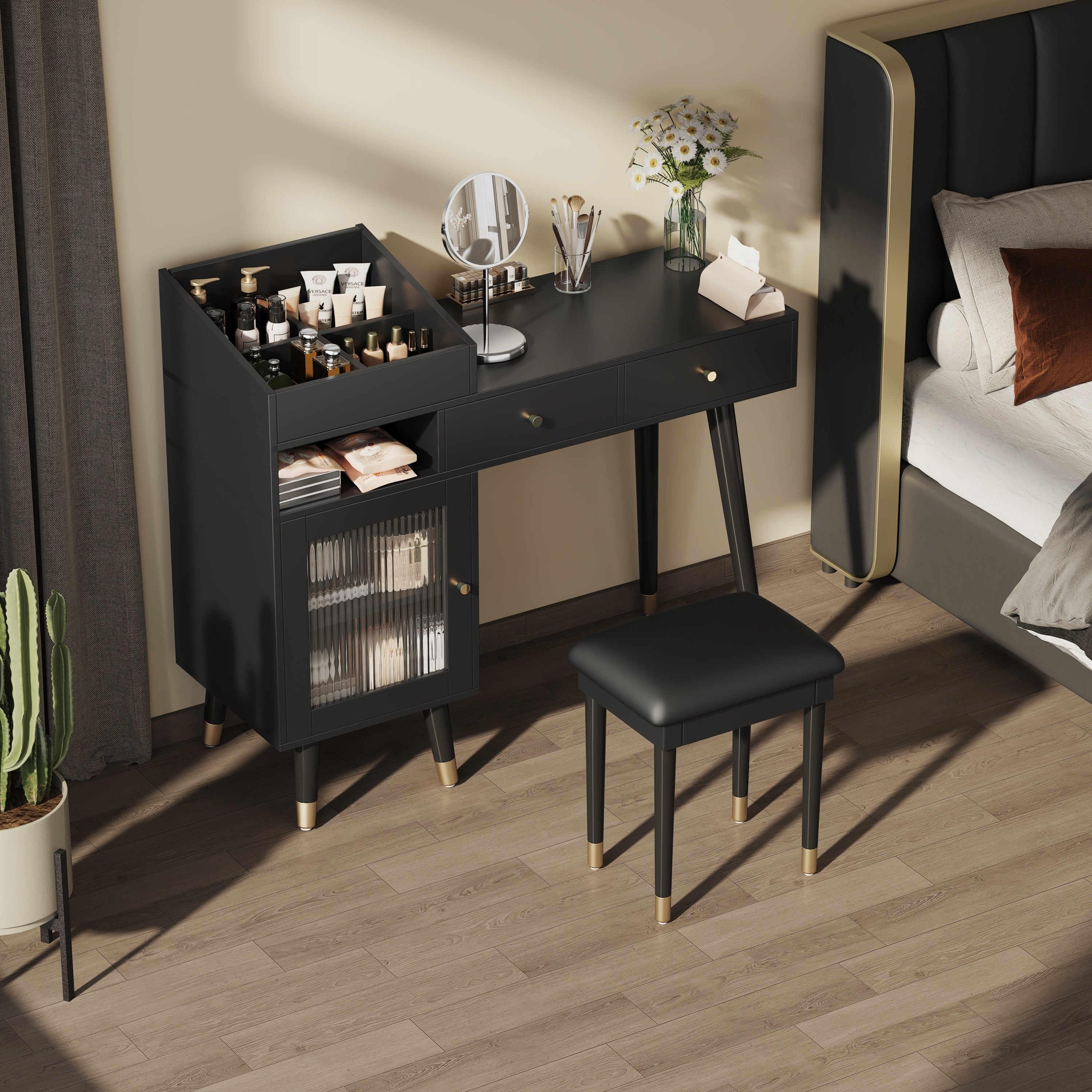 Modern Makeup Vanity Desk with Drawers