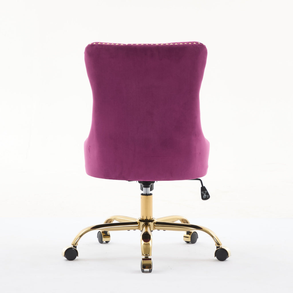 Modern Velvet Upholstered Tufted Button Home Office Chair
