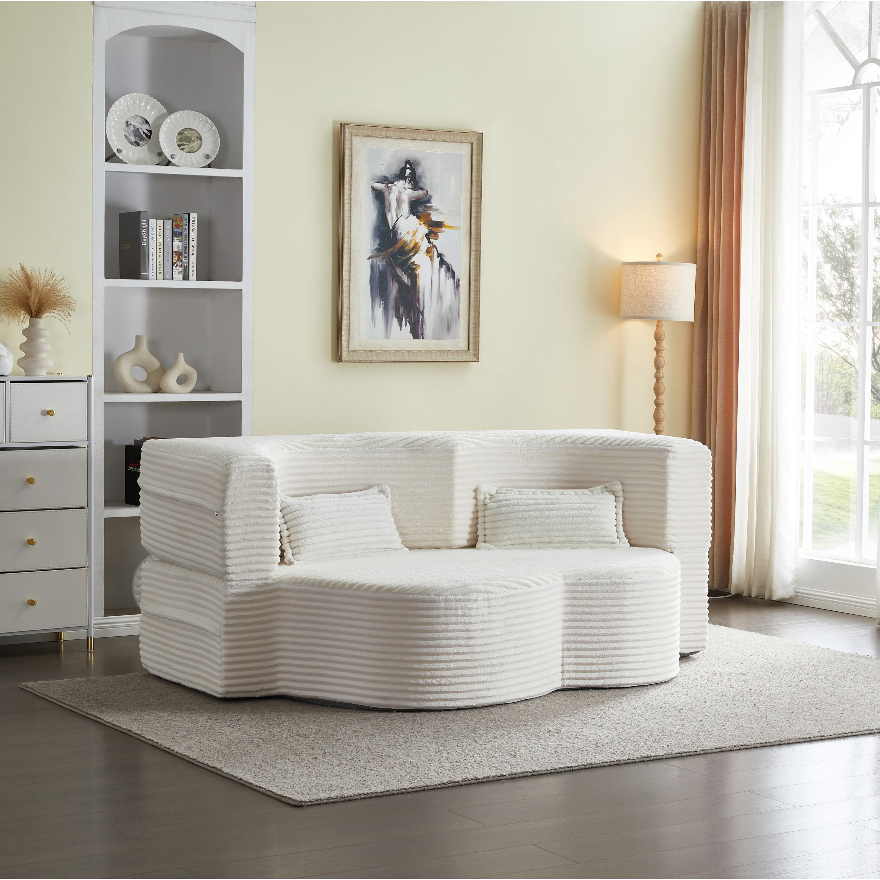 Full Size Convertible Floor Sleeper Sofa Bed