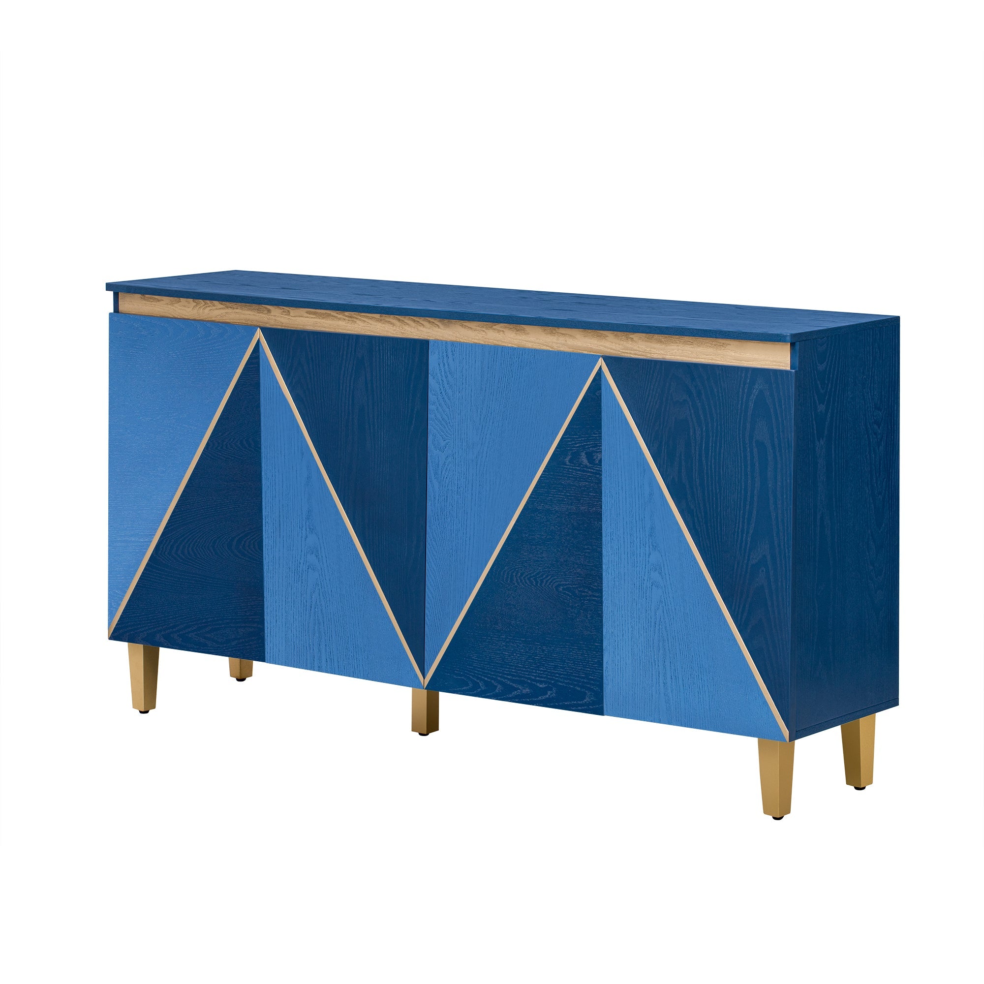60' Retro Sideboard Cabinet with Adjustable Shelves