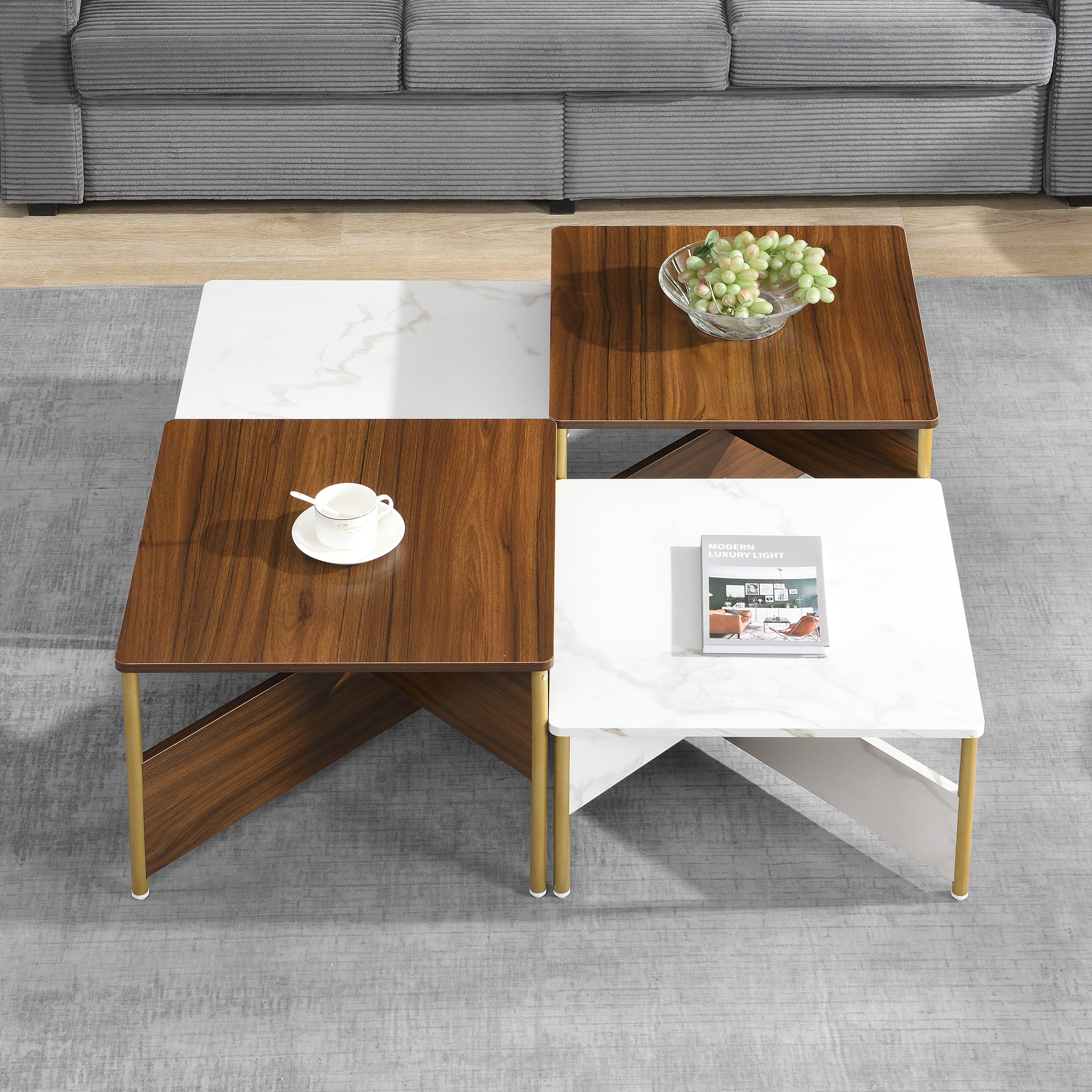 Modern Nesting Coffee Tables Set of 4