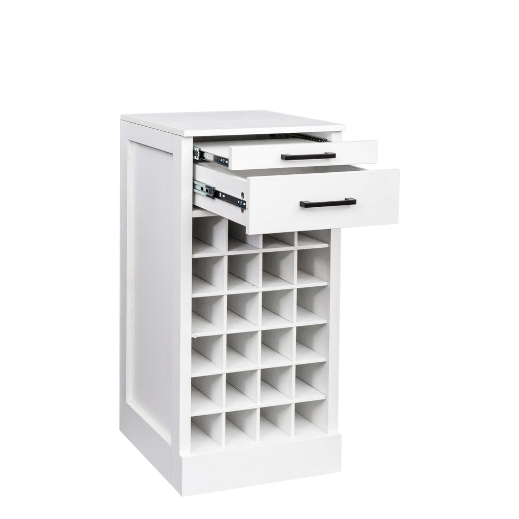 White Modular Wine Buffet Cabinet