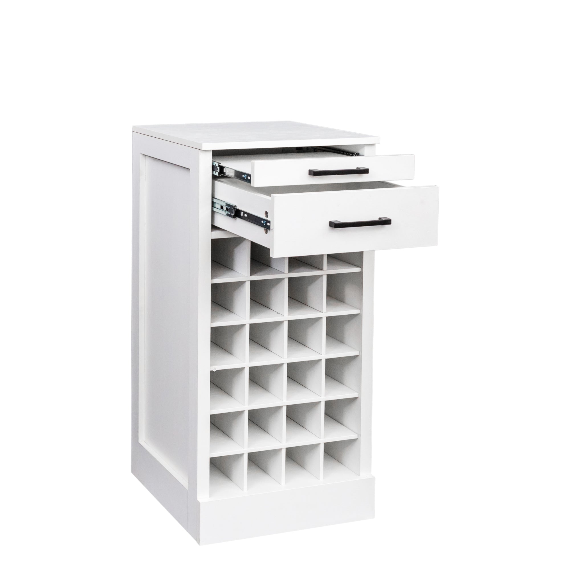 White Modular Wine Buffet Cabinet